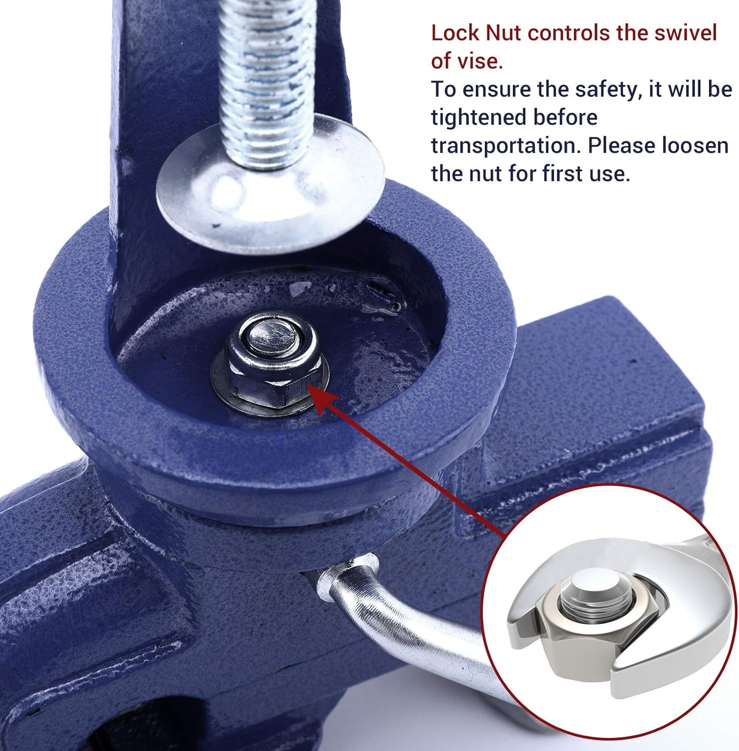Nuovoware Table Vise 3 Inch, Universal Vise Bench Clamp, Blue