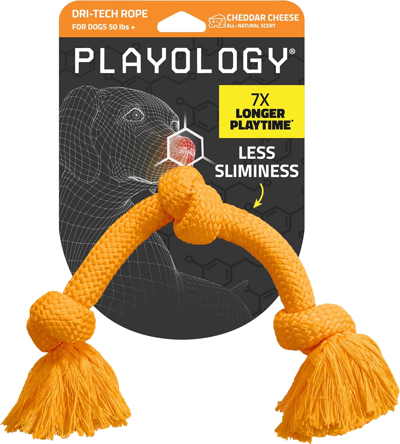 Playology Tug Rope Dog Toys for Large Breed Dogs - Jumbo, Beef Scent