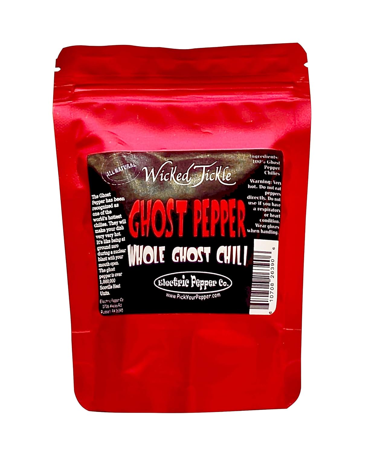Wicked Tickle Superhot Chili Pepper Gift Set – Ghost, Scorpion & Reaper Whole Dried Peppers