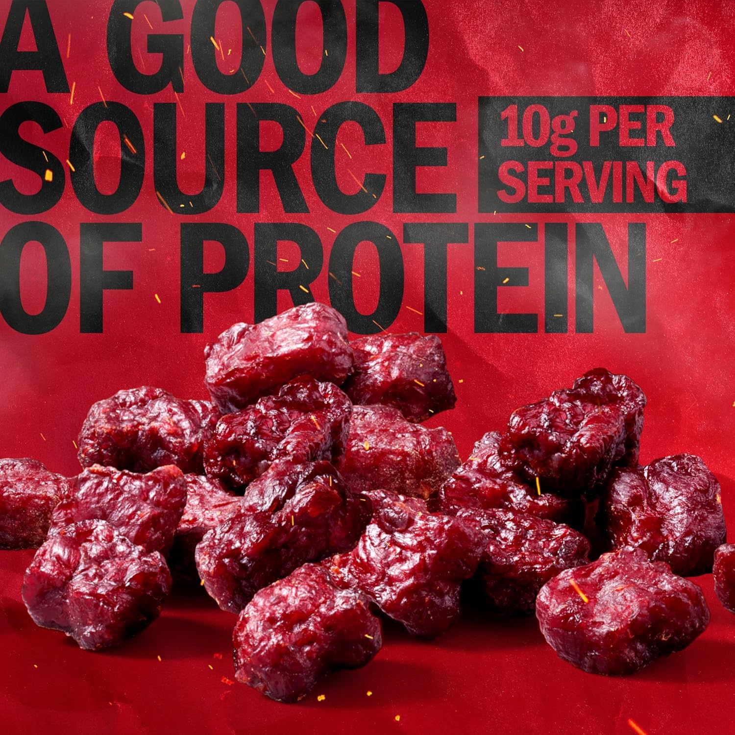 Jack Link's Teriyaki Beef Tender Bites - 8 oz Bag - Ready to Eat Real Meat Protein Snacks - 10g Protein per Serving - Made with 100% Real Beef