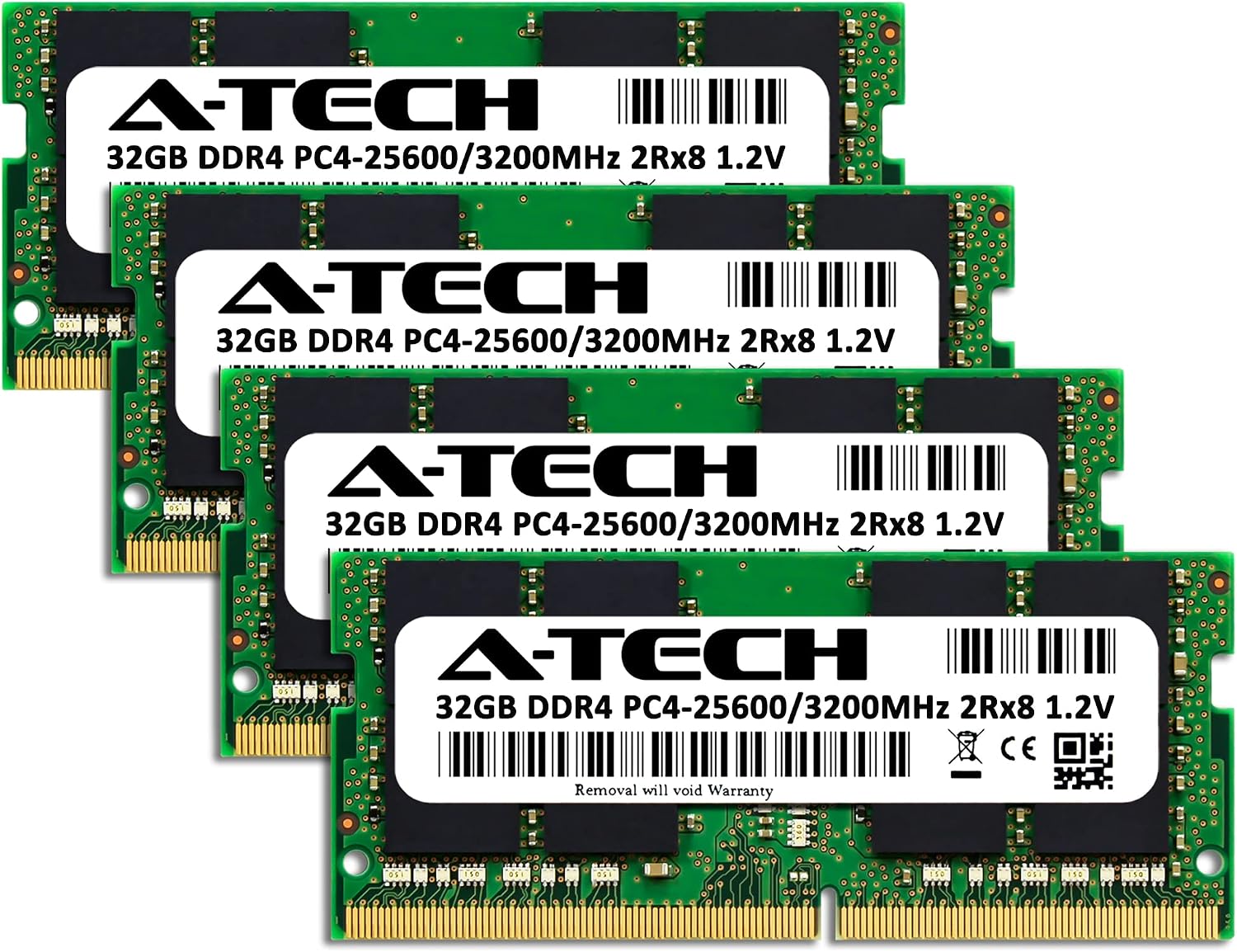 A-Tech 8GB DDR4 3200 MHz SODIMM PC4-25600 (PC4-3200AA) CL22 Non-ECC Laptop RAM Memory Module