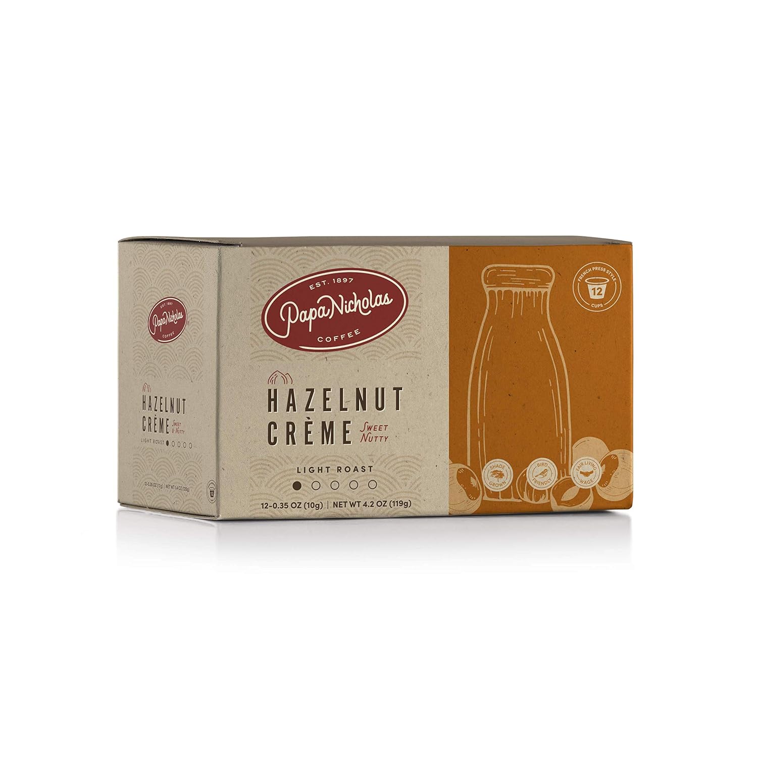Papanicholas Coffee Single Serve Coffee Cups, Fits Keurig K Cup Brewers, Coffee Pods Hawaiian Islands Blend,12 Ounce