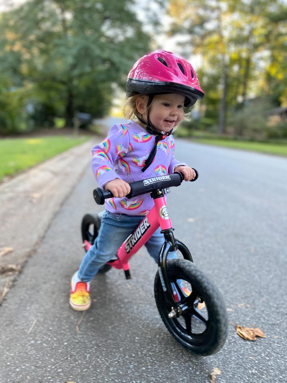 Strider 12 Sport Bike, Pink - No Pedal Balance Bicycle for Kids 1 to 4 Years - Includes Safety Pad, Padded Seat, Mini Grips, Flat-Free Tires -Easy Assembly, Tool-Free Adjustments | No-Pedal Balance Bike for Toddlers, Safety Pad, Adjustable Seat and Handl…