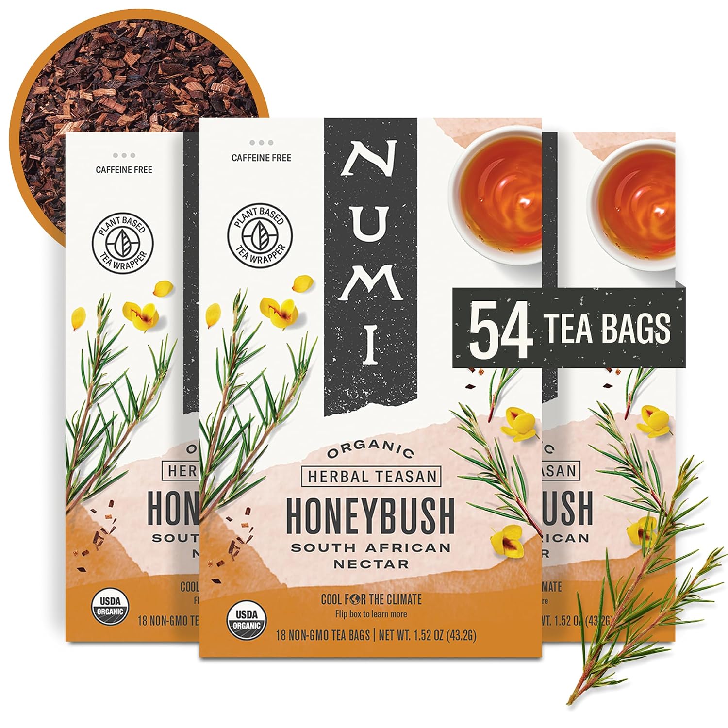 Numi Organic Gunpowder Green Tea – 54 Green Tea Bags – Bold, Smooth Flavor, Packed with Antioxidants, Naturally Energizing, Microplastic-Free Tea Bags