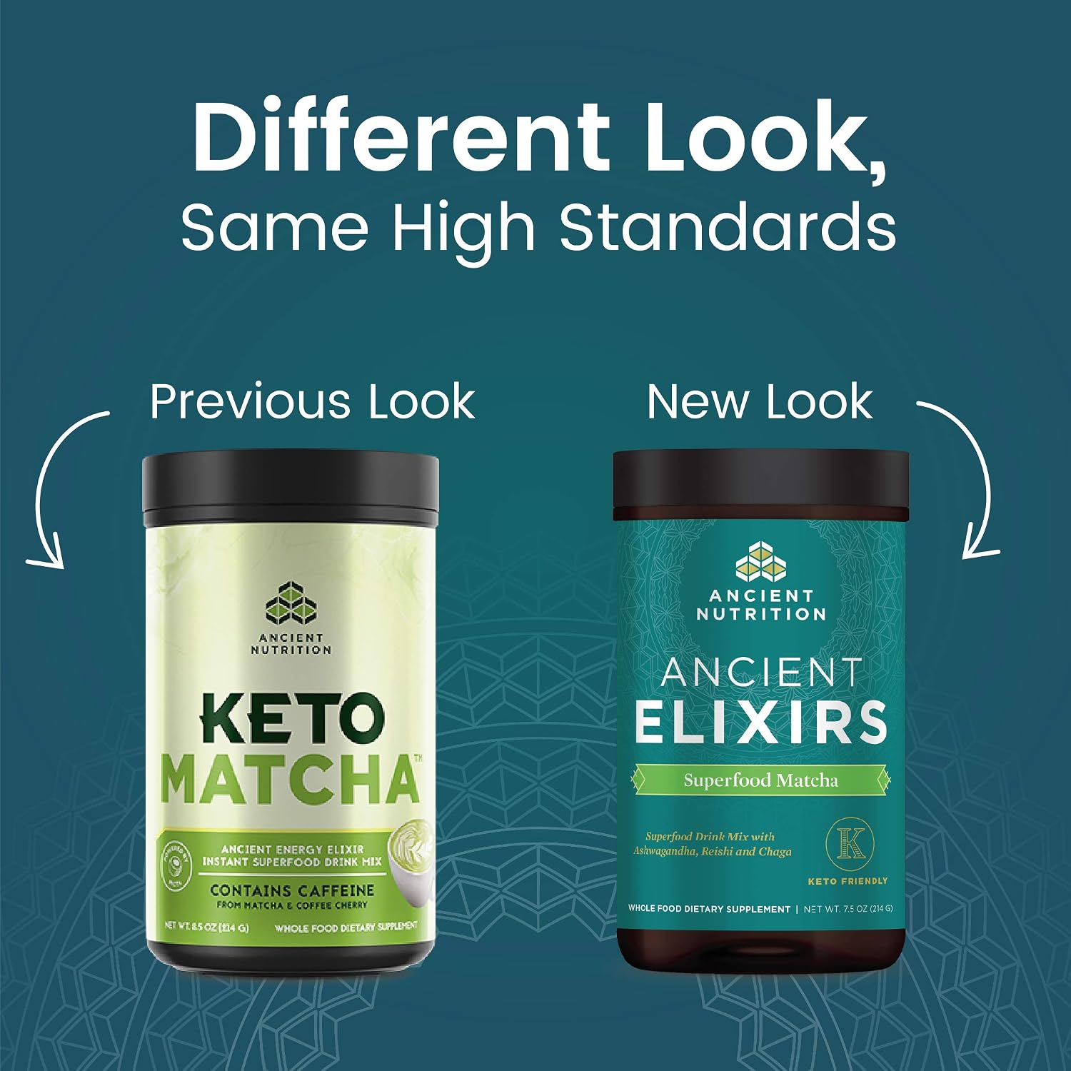 Matcha Green Tea Powder with Ashwagandha by Ancient Nutrition, Ancient Elixirs Superfood Matcha Energy Powder, with MCTs