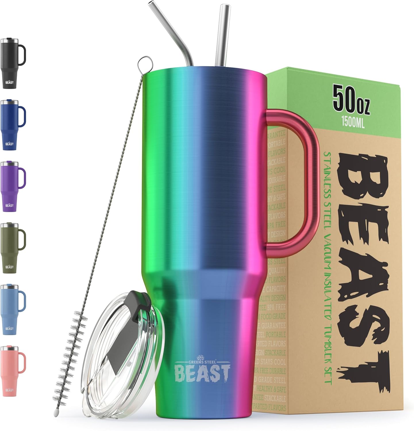 Beast 30 oz Tumbler Stainless Steel Vacuum Insulated Coffee Ice Cup Double Wall Travel Flask (Cupcake Pink)