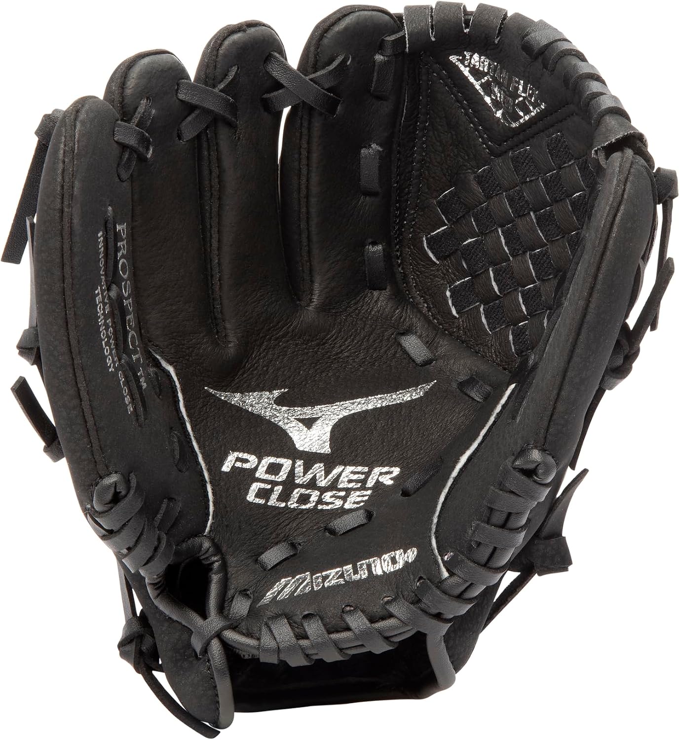 Mizuno Prospect PowerClose Youth Baseball Glove Series I V-Flex Notch I Parashock Palm Pad I Buttersoft Palm Liner