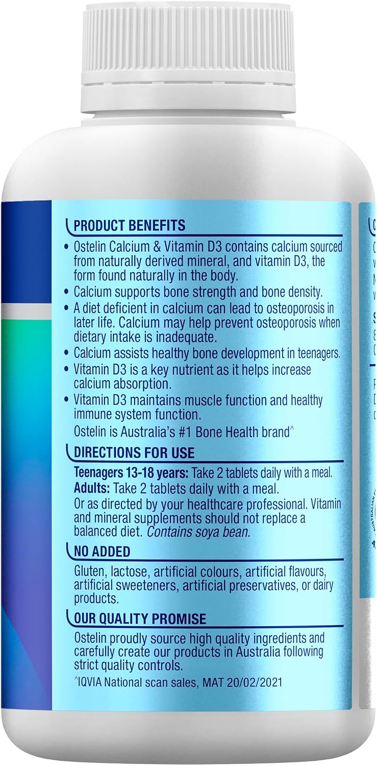 Ostelin Vitamin D Plus Calcium x 250 Tablets