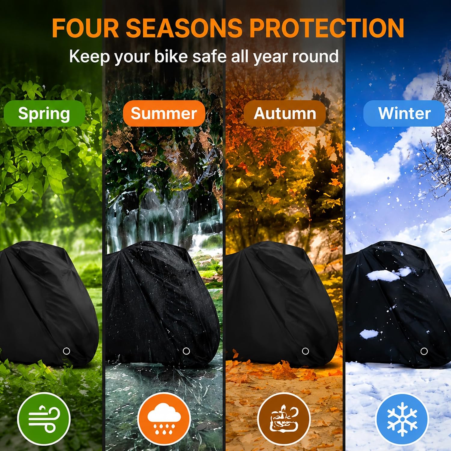 Bike Cover for Strider 14x Pro | Durable Oxford Fabric Bike Cover with Adjustable Buckle Straps, Easy Storage Design and Full Coverage Protection