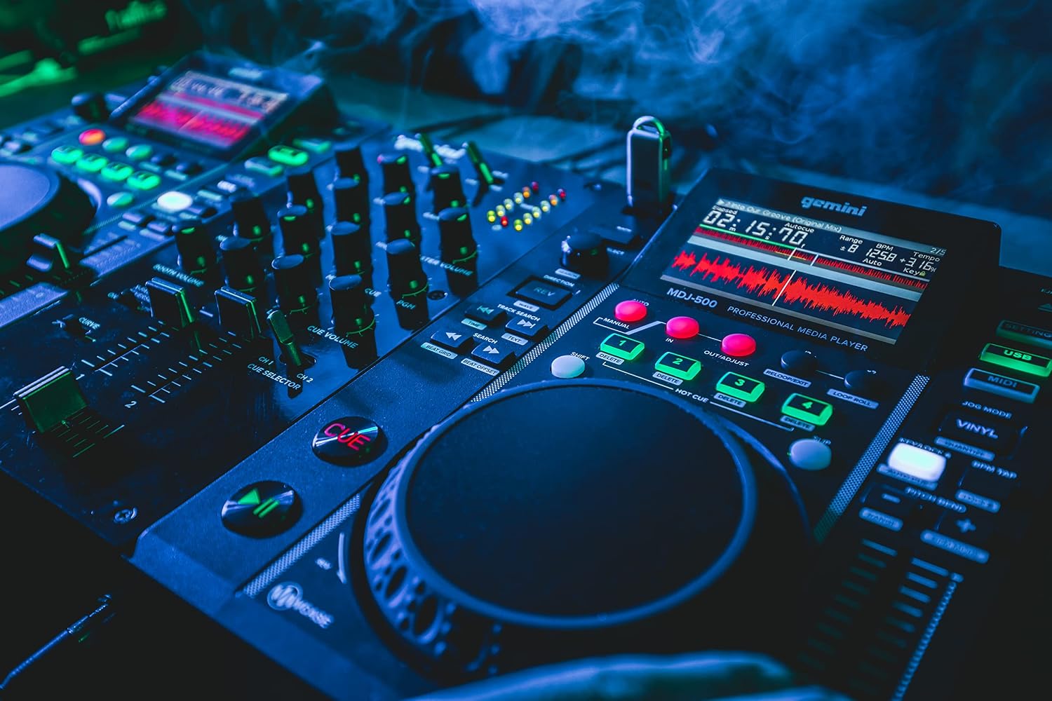 Gemini 2-Channel Bluetooth DJ Mixer, Crossfader Curve (MXR-01BT)
