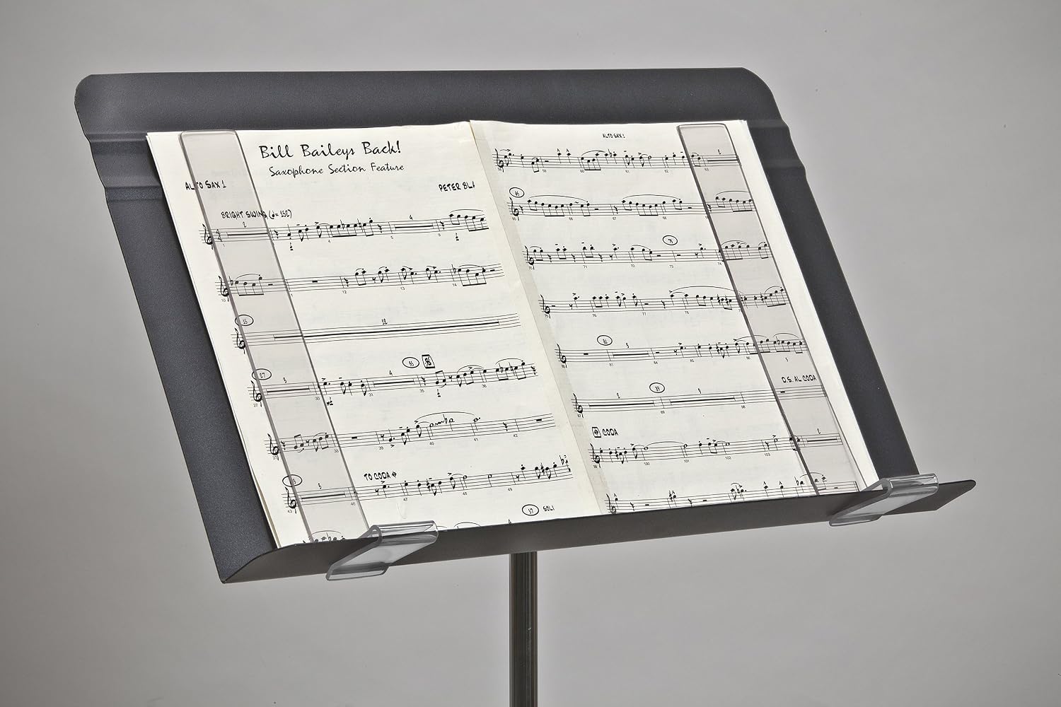 Clear Music Clips Sheet Music Holder for Music Stand, Durable Break-Resistant Flexible Plastic MADE IN USA