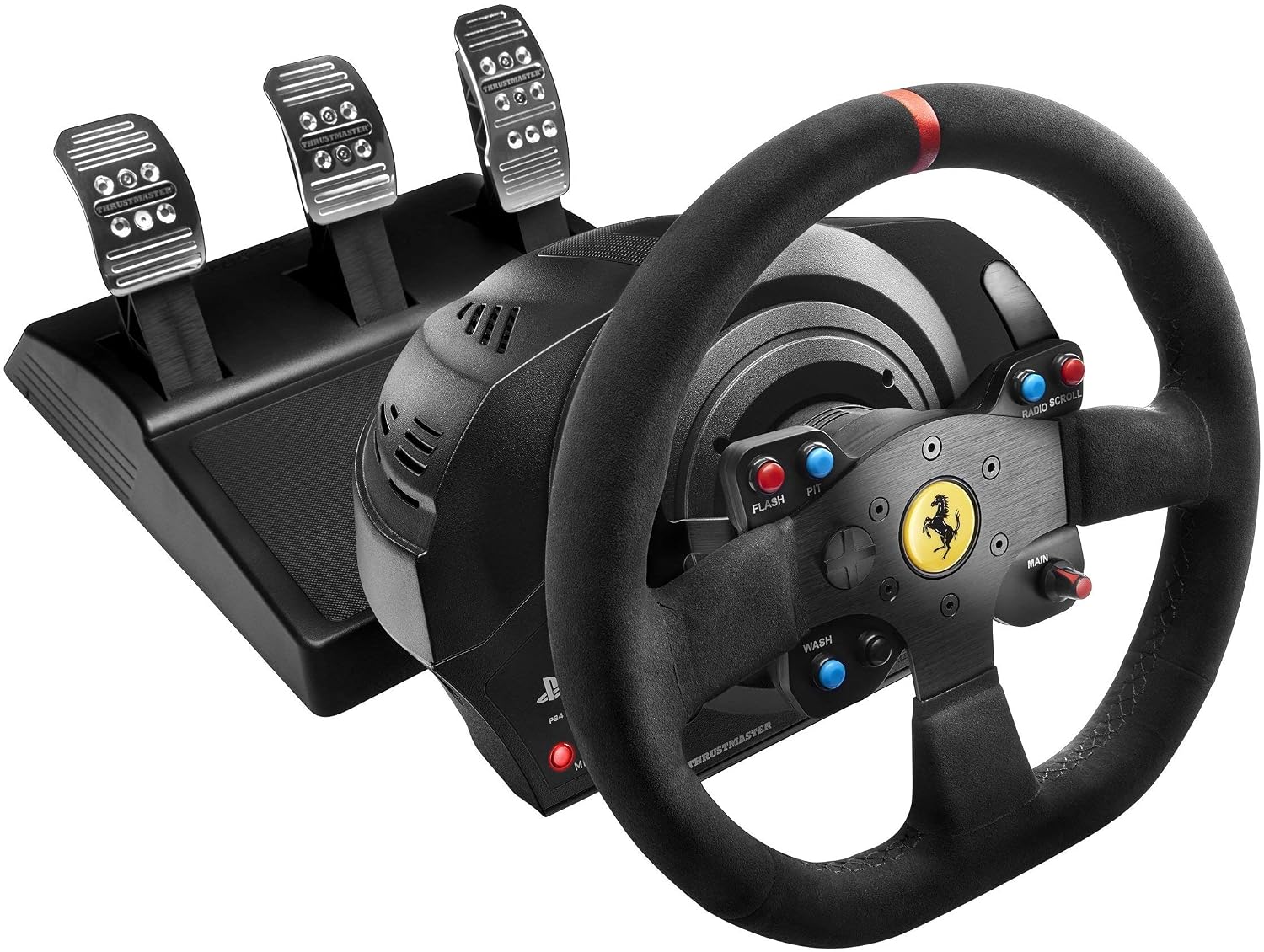 Thrustmaster T300RS GT Force Feedback Racing Wheel & 3 Pedal Set - PS5 & PC | Belt-driven motor, changeable rim, expandable with Thrustmaster shifters, for driving. farming simulators, cockpit ready