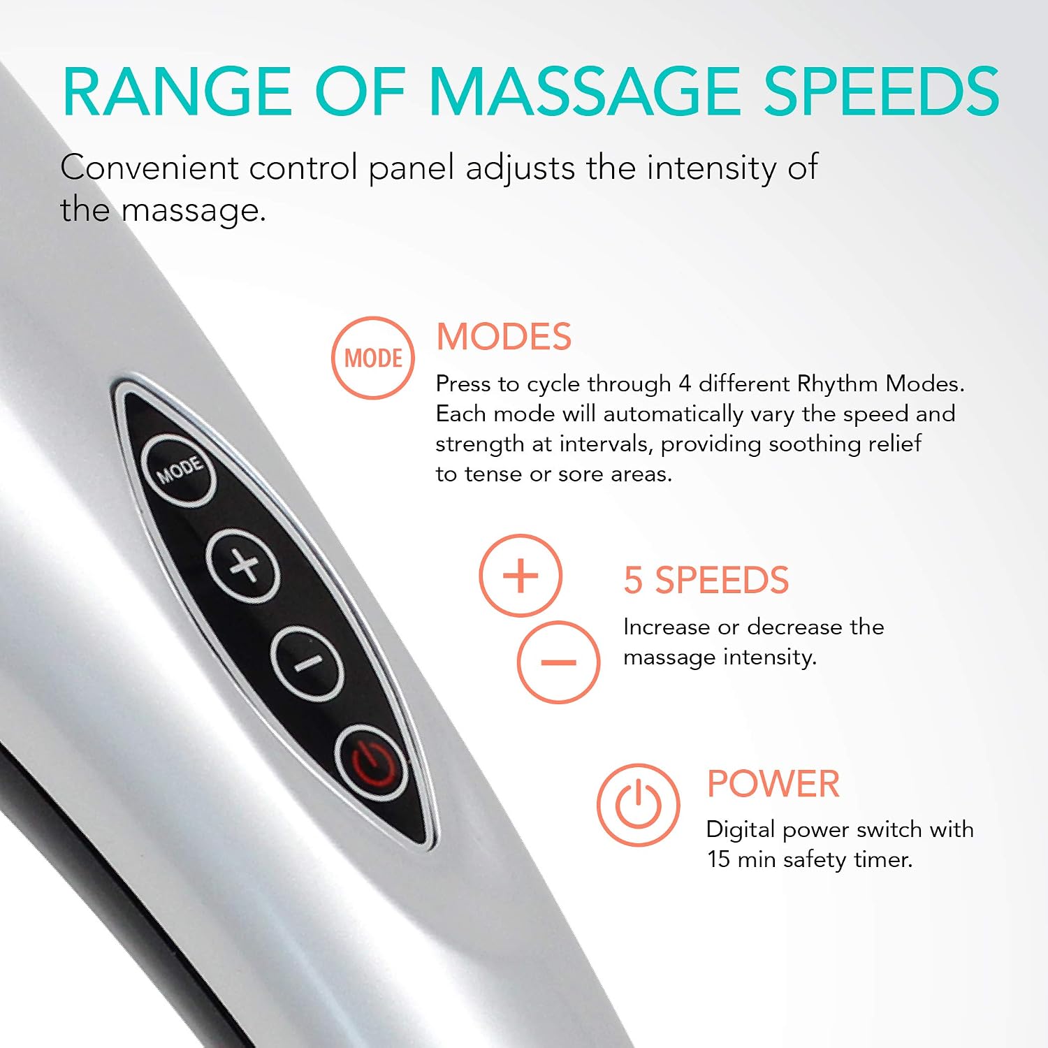 Tapping Pro - Handheld Deep Tissue Back, Neck, Shoulder, Leg, Calf Muscle Massager with Extension Handle - FSA HSA Eligible