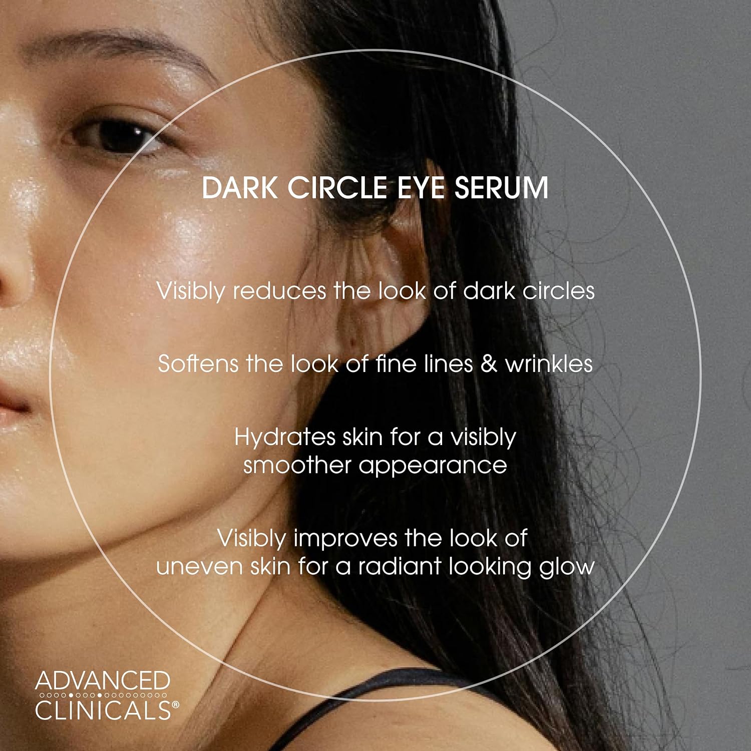 Advanced Clinicals Brightening Vitamin C Serum For Face With Glycolic Acid + Lactic Acid | Vitamin C Eye Serum Face Moisturizer For Improving Look Of Dark Spots & Uneven Complexion, 1.75 Fl Oz