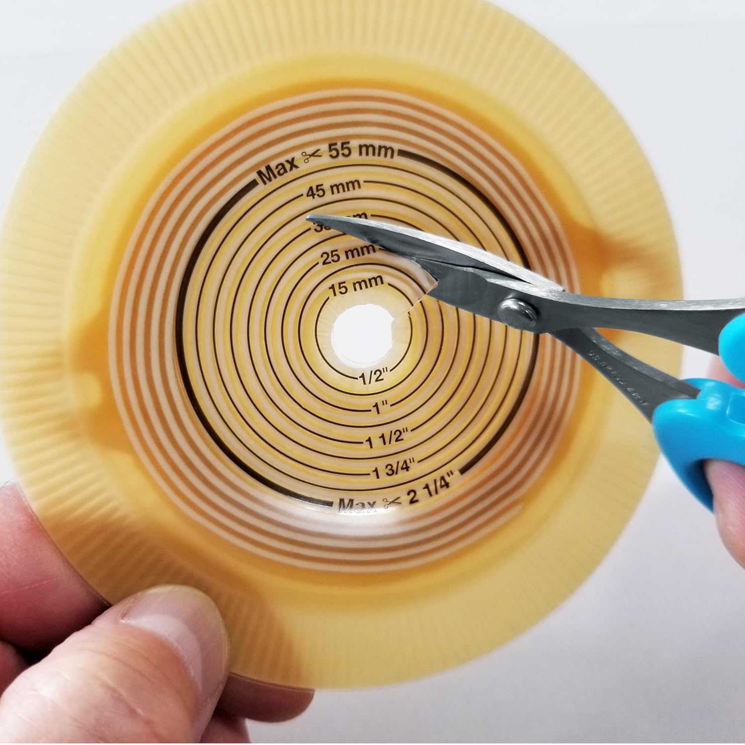 ALLEX Ostomy Scissors Curved Blunt Tips for Cutting Stoma Bag and Wafer, Made in JAPAN, Japanese Stainless Steel Blade
