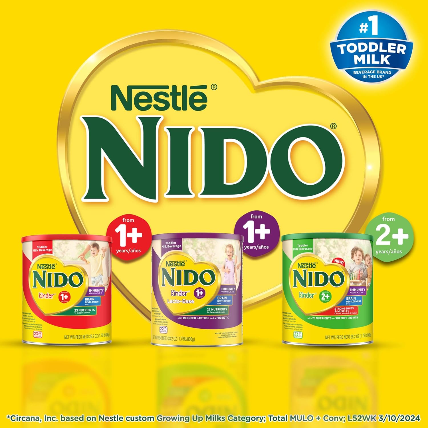 Nestle Nido Lacto-Ease Toddler Milk Powder 28.2 oz