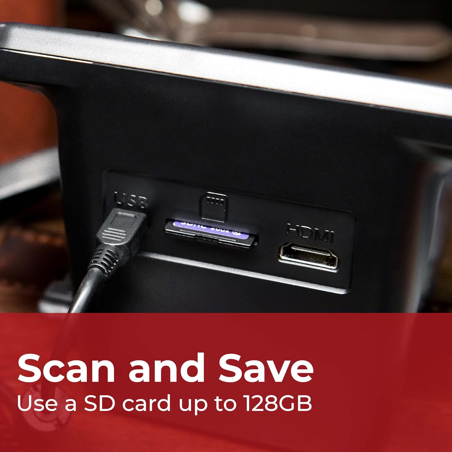 Magnasonic All-in-One 24MP Film Scanner with Large 5" Display & HDMI, Converts 35mm/126/110/Super 8 Film & 135/126/110 Slides into Digital Photos