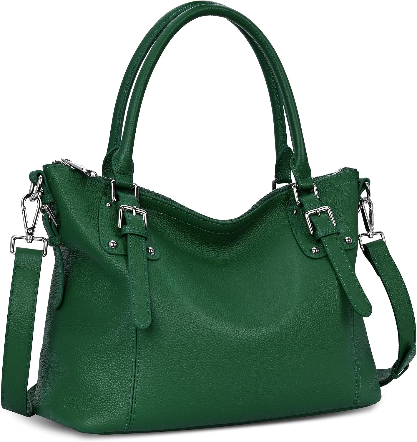 HESHE Leather Purses and Handbag for Women Shoulder Bag Tote Top Handle Bag | Genuine Designer Large Capcity Hobo Crossbody Satchel Travel Work Ladies Zippered Ladies Daily Bag Adjustable Long Strap