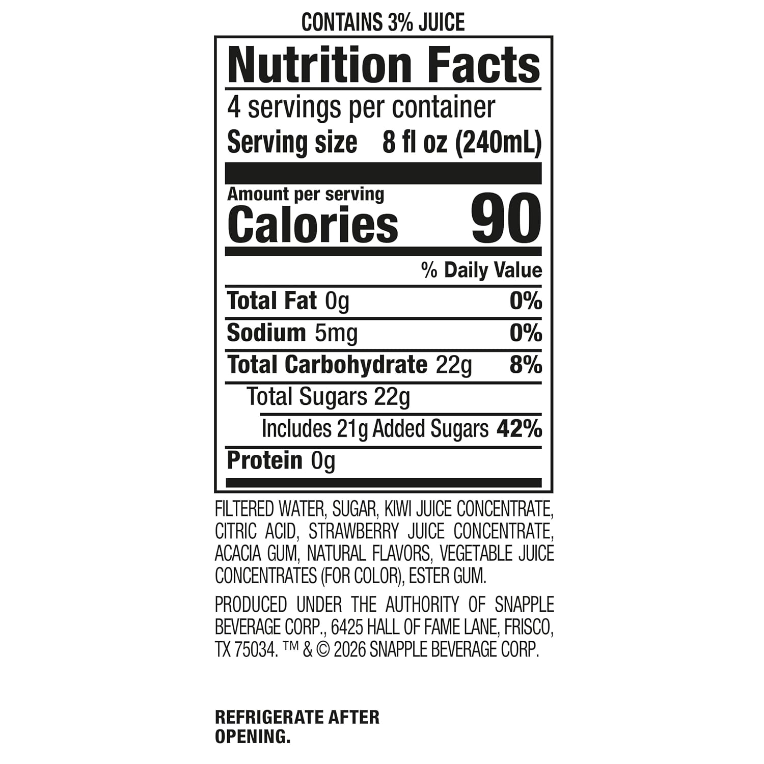Snapple, Mango, , 16 Fl Oz