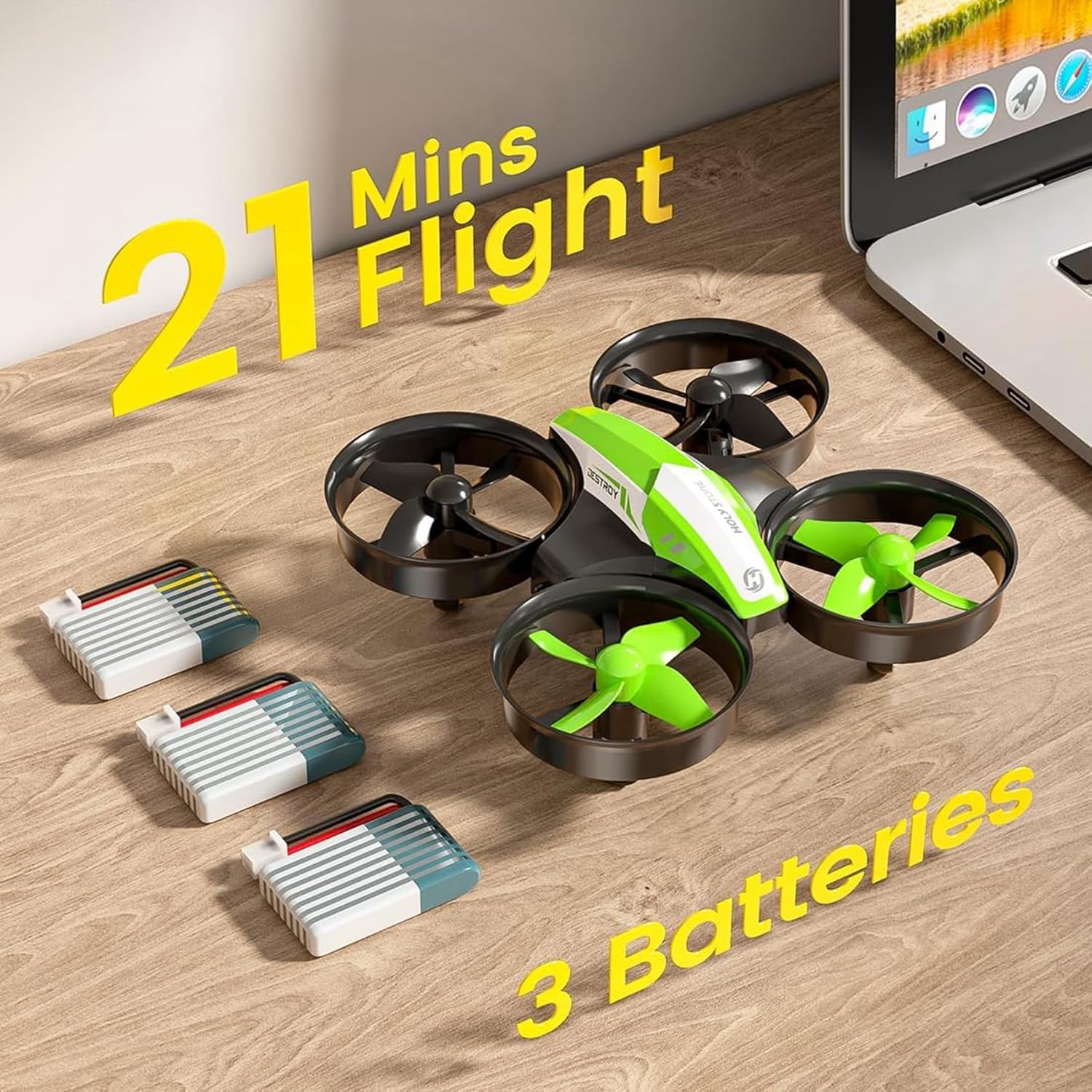 Holy Stone Mini Drone for Kids and Beginners RC Nano Quadcopter Indoor Small Helicopter Plane with Auto Hovering, 3D Flips, Headless Mode and 3 Batteries, Great Gift Toy for Boys and Girls, HS210 Blue