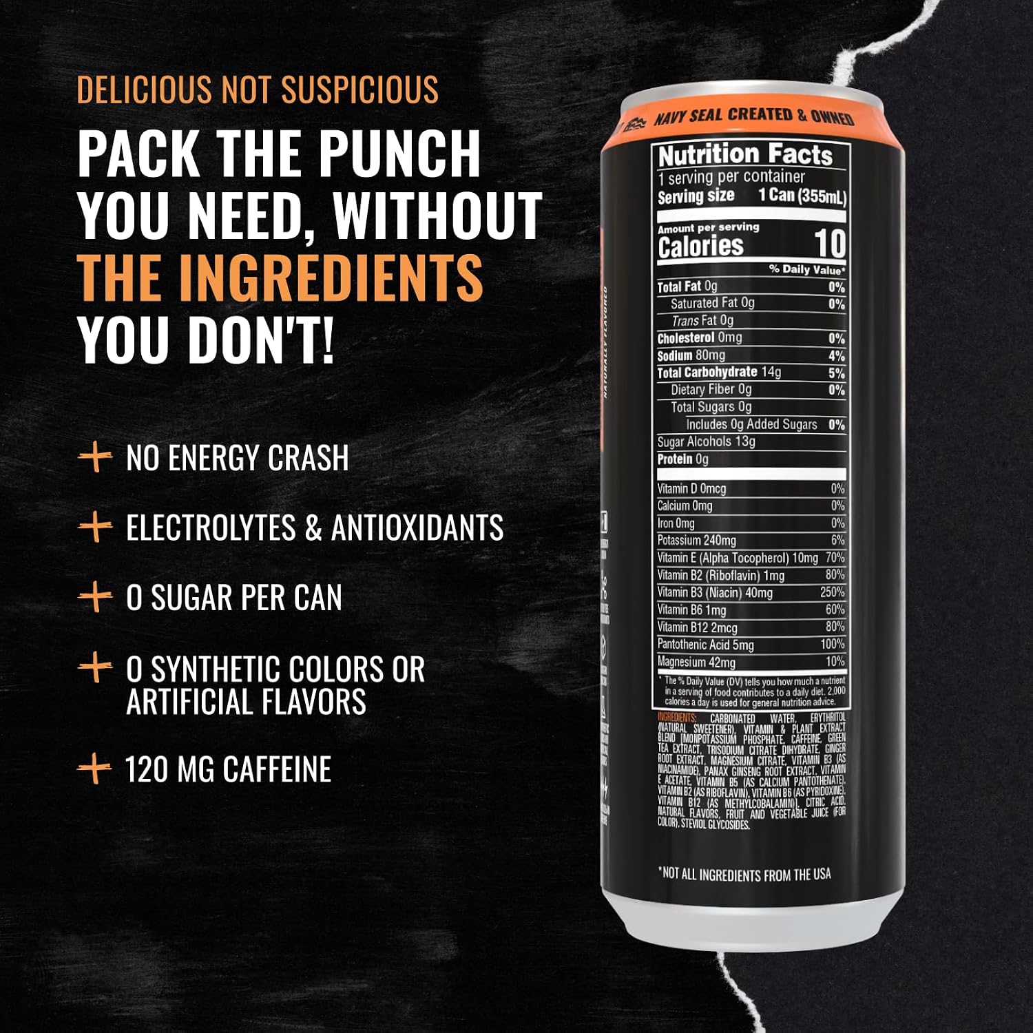 Kill Cliff Energy Drink - Sugar Free - Smashing Citrus 12 oz 12 Pack