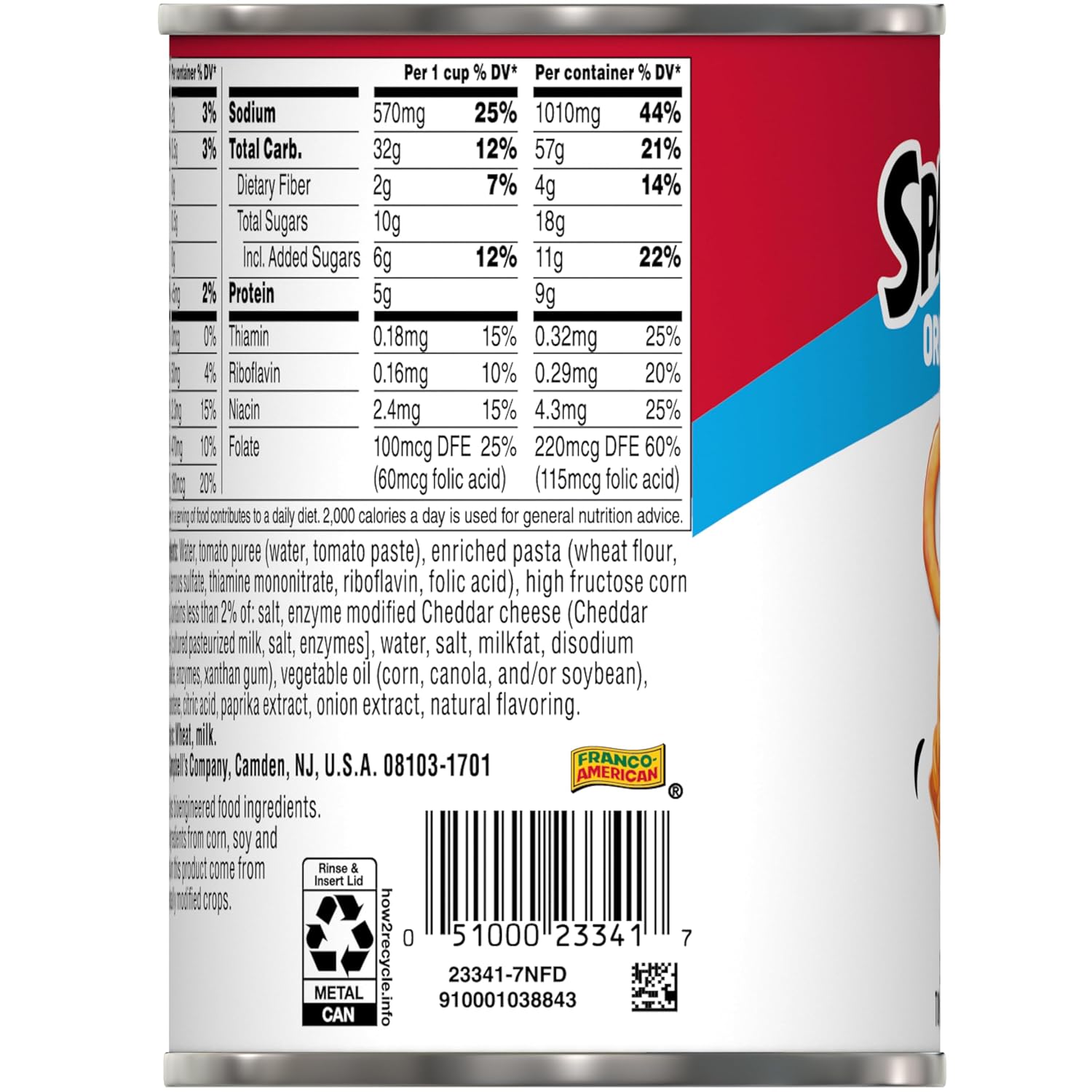 SpaghettiOs Original Canned Pasta, 15.8 oz Can (Pack of 4)