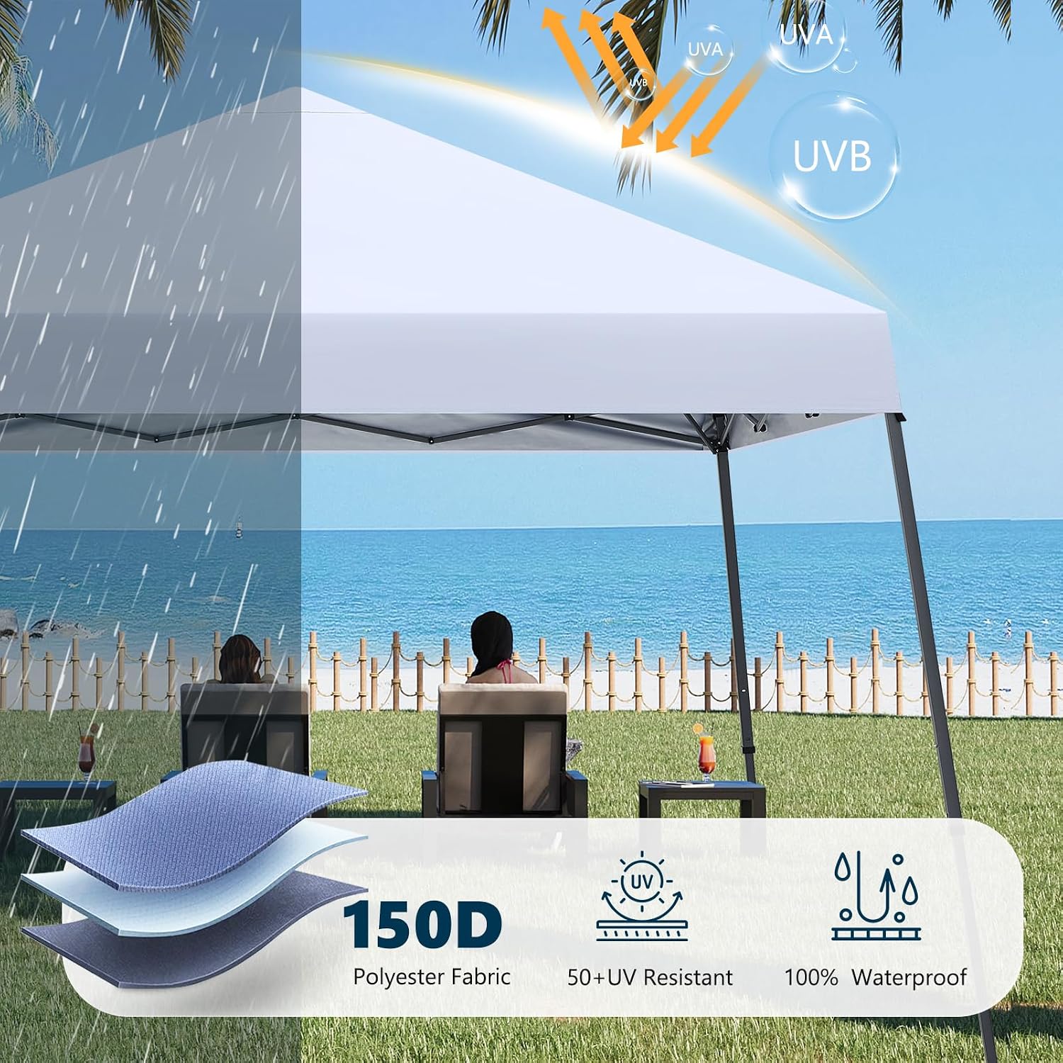 MASTERCANOPY 11x11 Slant Leg Pop Up Canopy Tent Black