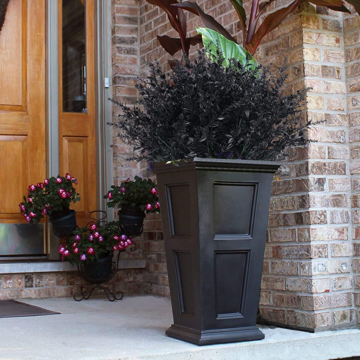 RECUTMS Artificial Greenery Lavender Fake Shrubs Flowers 8 Pcs UV Resistant