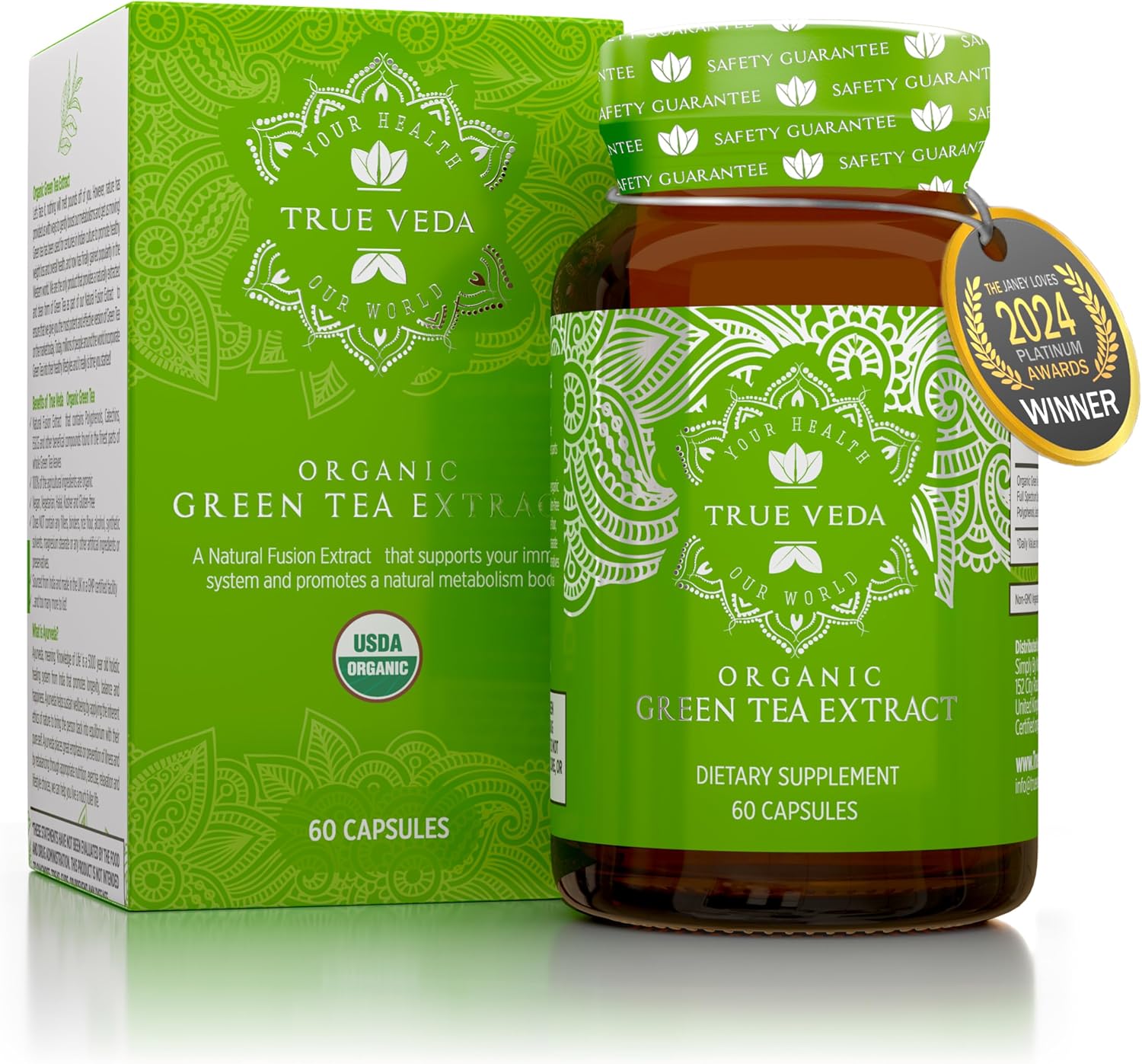USDA Organic Green Tea Extract, Natural EGCG, Low Caffeine