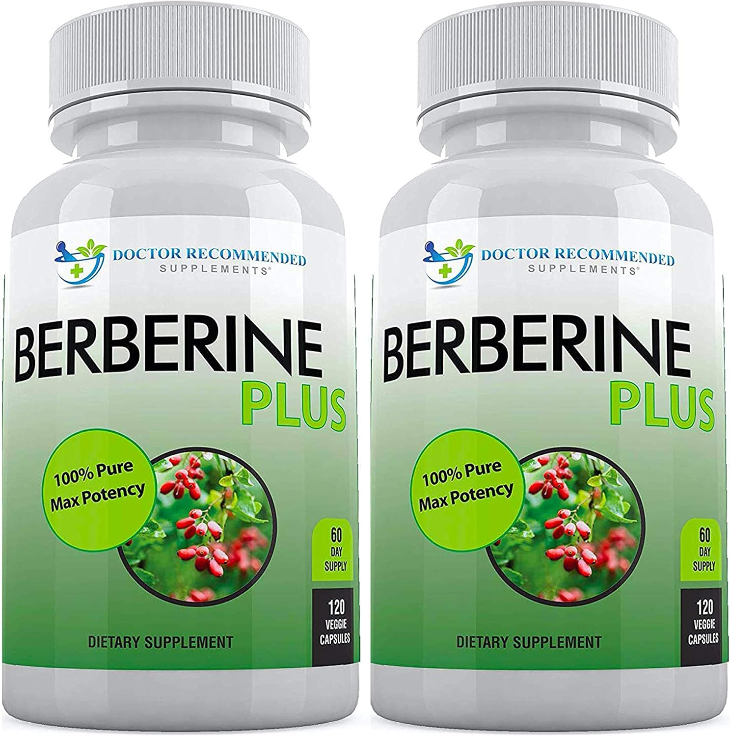 DOCTOR RECOMMENDED SUPPLEMENTS Berberine Plus 1200mg Per Serving - 120 Veggie Capsules with Royal Jelly