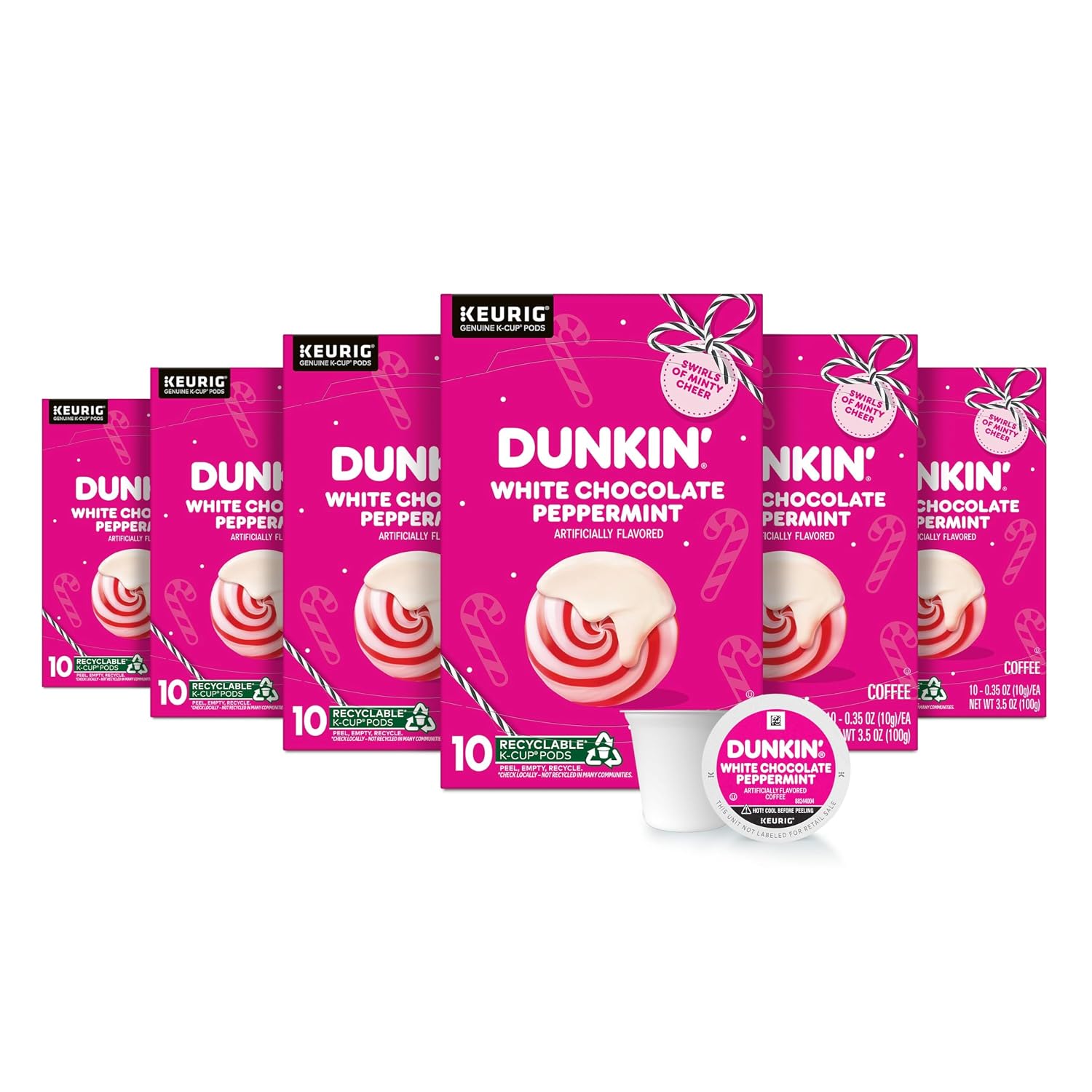 Dunkin’ Pumpkin Spice Artificially Flavored Coffee, 60 Keurig K-Cup Pods | 6 boxes of 10 single serve coffee pods each, Limited edition fall flavor, Made with arabica coffee, SNAP EBT eligible
