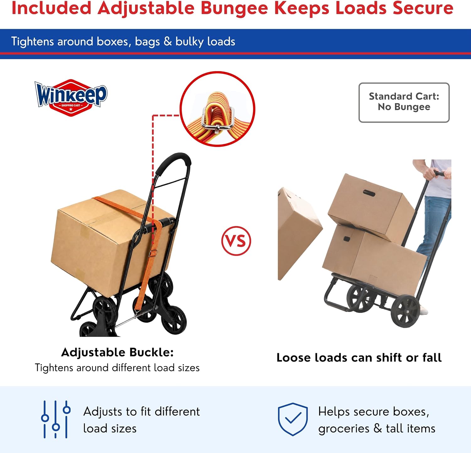 Shopping Cart, Super Loading Grocery Trolley, 220 lbs Capacity