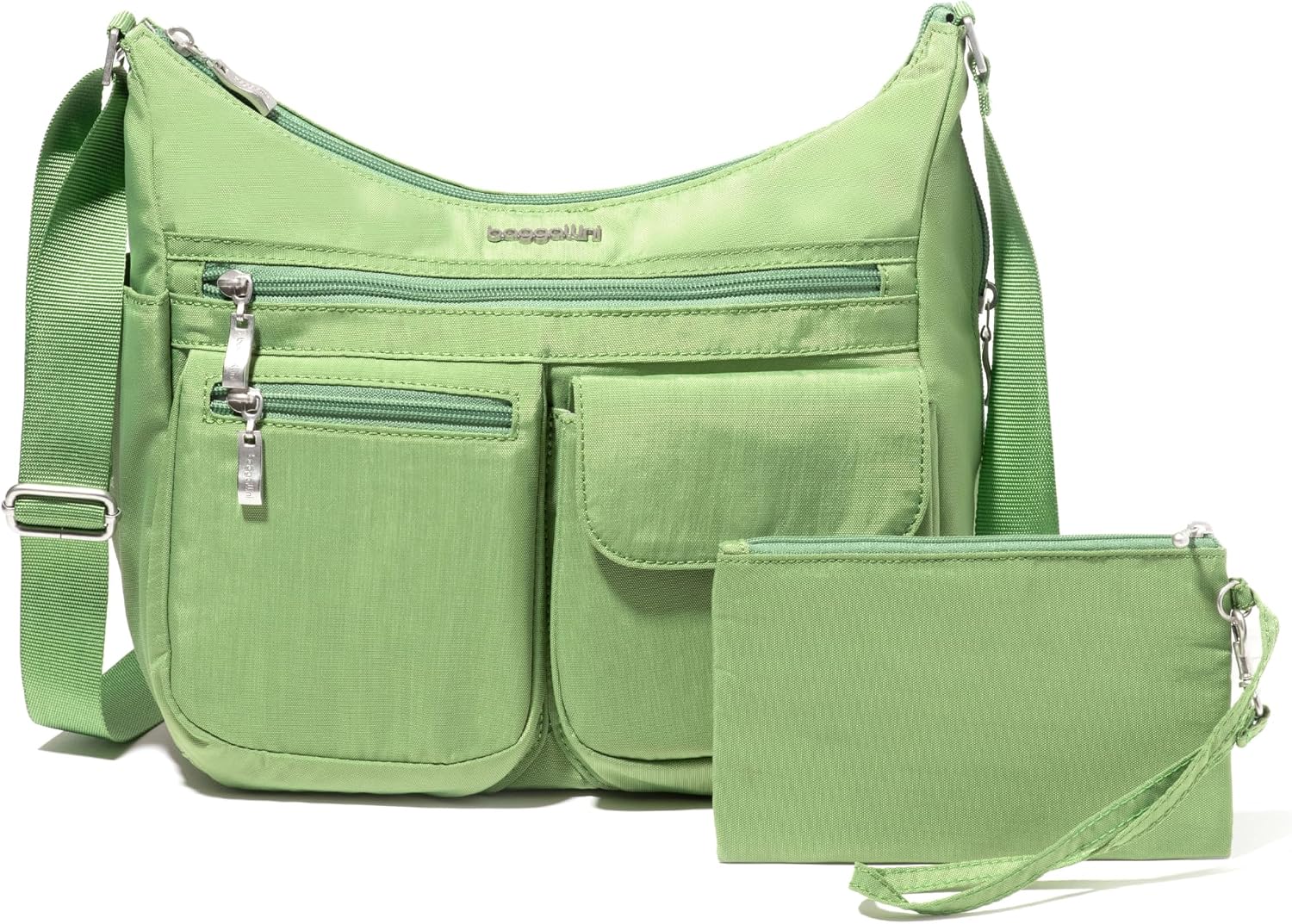 Baggallini womens Everywhere Bagg Crossbody Women 11x9 Lightweight Nylon Hobo Water-resistant Travel Bag W/Rfid