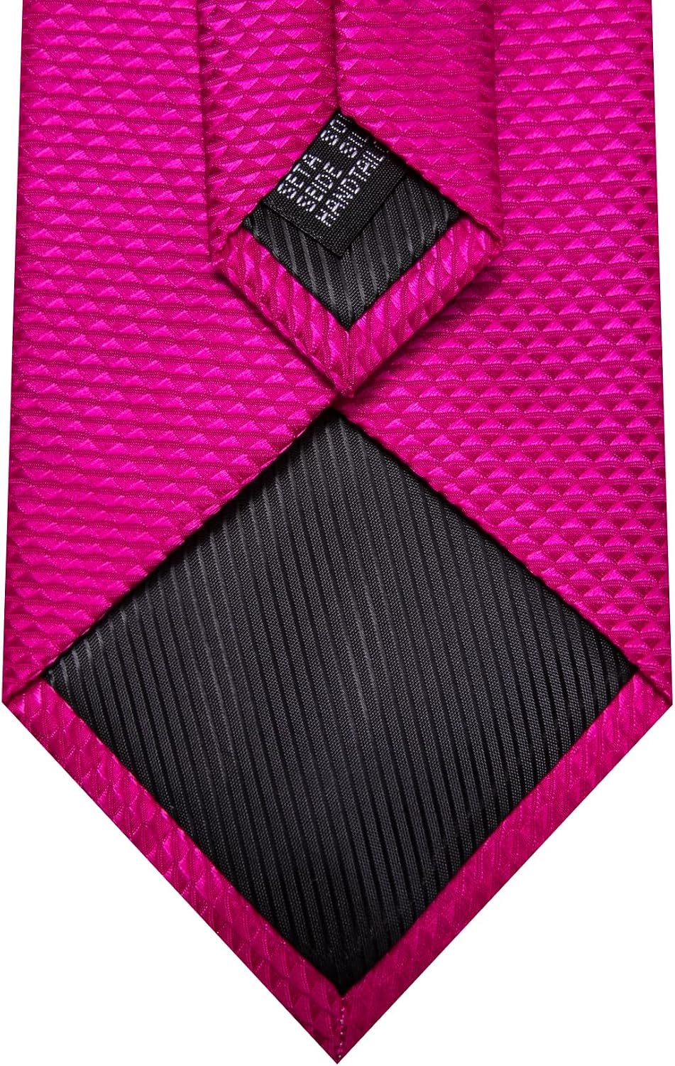 Barry.Wang Plaid Ties for Men Silk Necktie Handkerchief Cuff Links Set