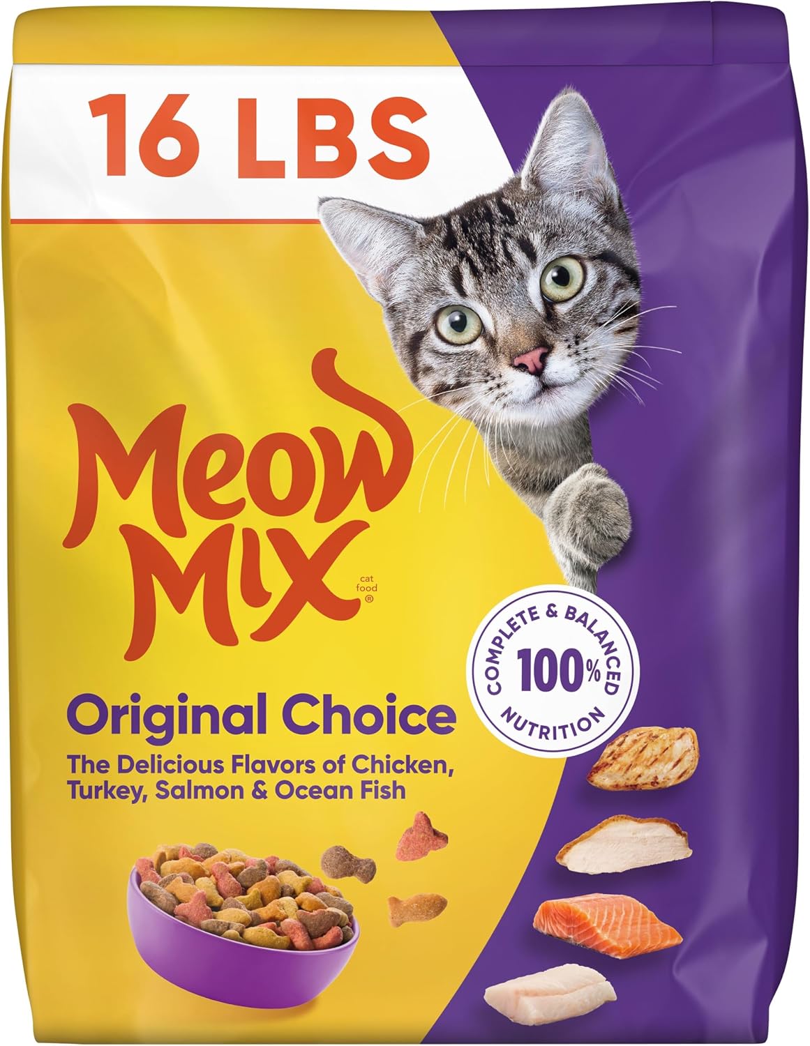 Meow Mix Original Choice Dry Cat Food, 6.3 Pound Bag