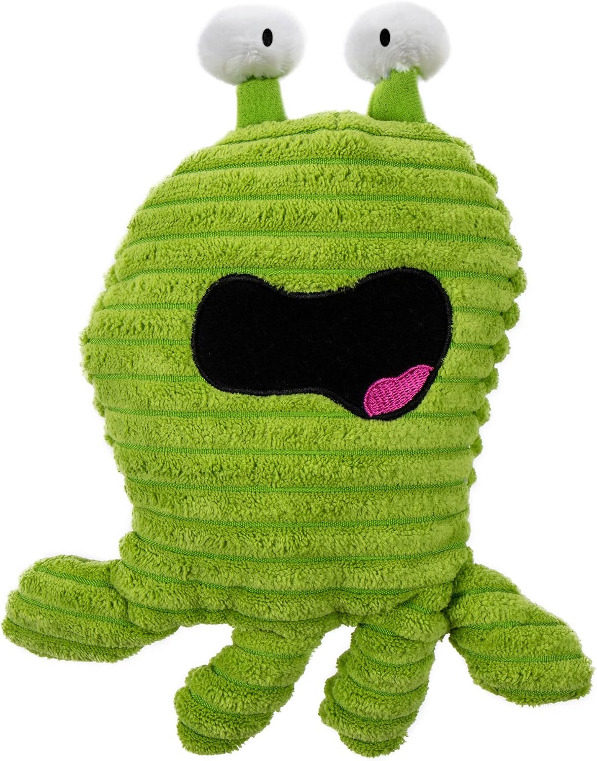 goDog Checkers Just for Me Skinny Cow Squeaky Plush Dog Toy, Chew Guard Technology - White, Mini