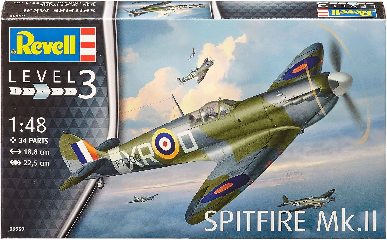 Revell Spitfire Mk.II Model Kit, 1: 48 Scale