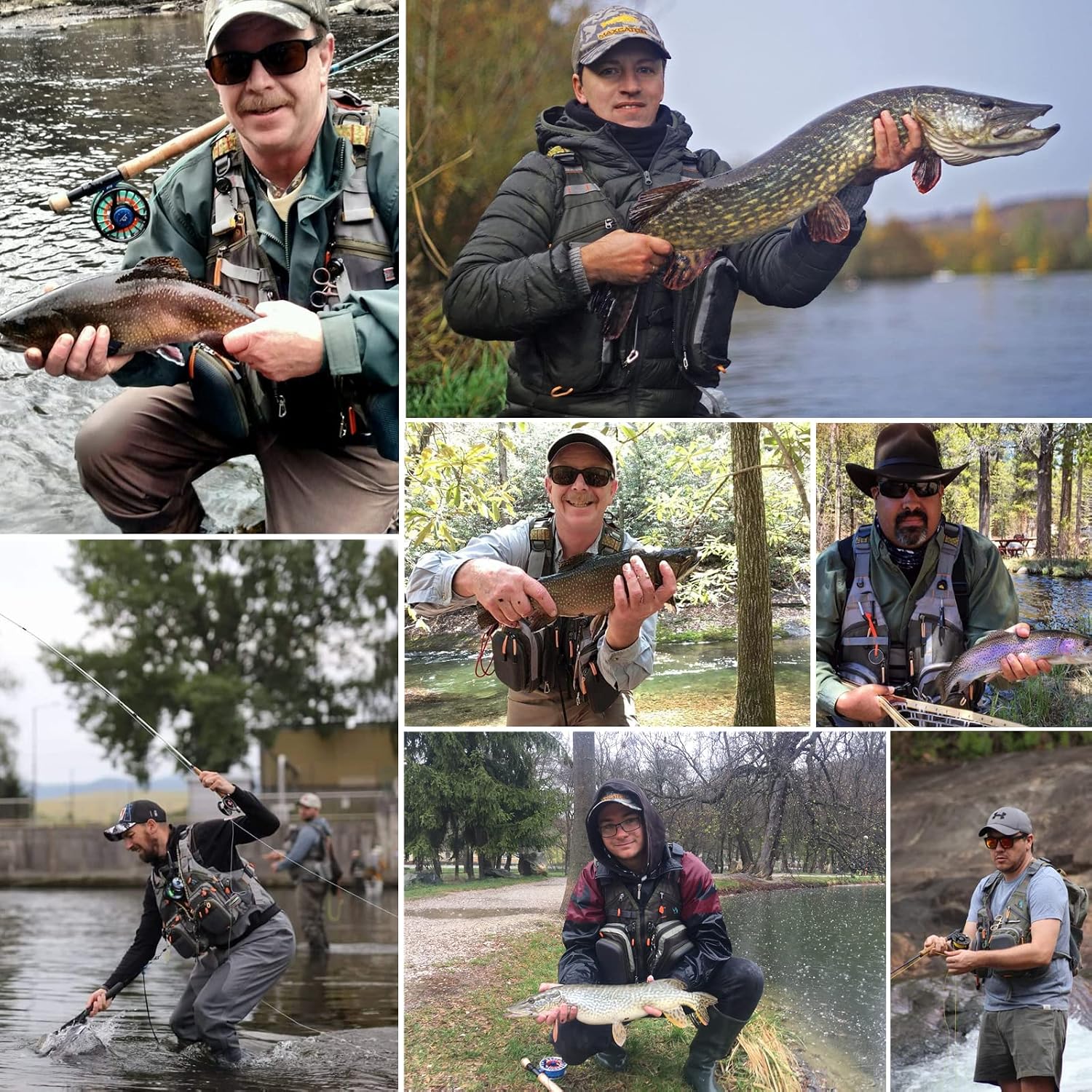 M MAXIMUMCATCH Maxcatch Fly Fishing Vest Pack for Men and Women Adjustable Outdoor Fishing (Vest/Sling Pack/Backpack)