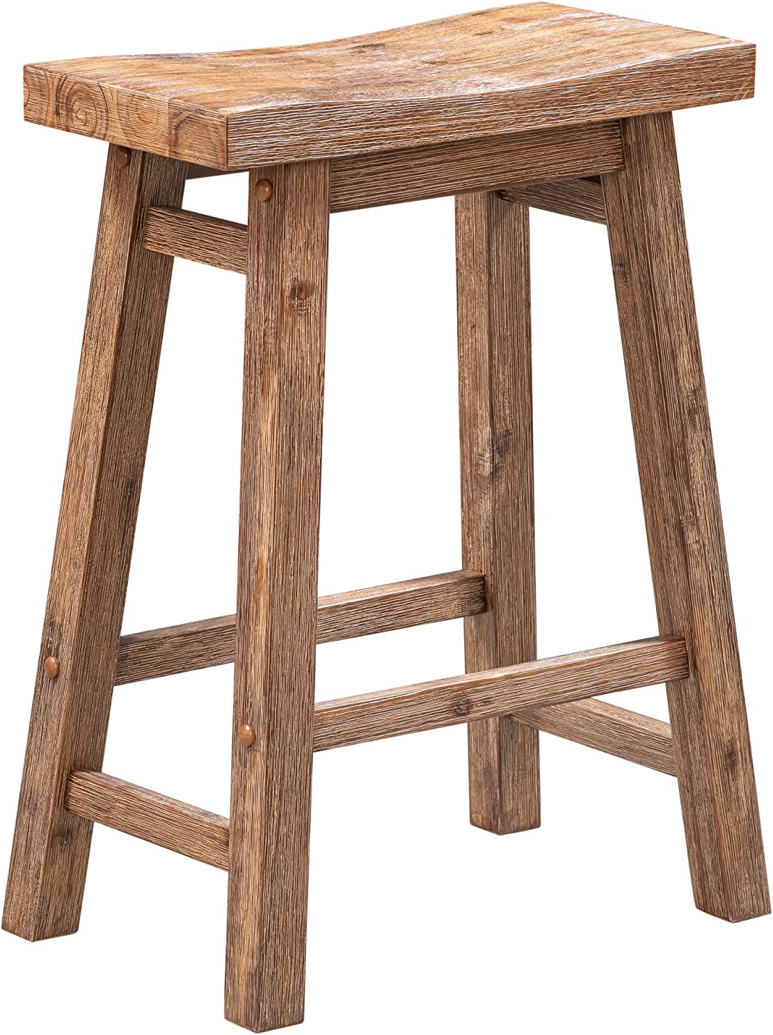 Boraam Sonoma Saddle Stool, Chestnut
