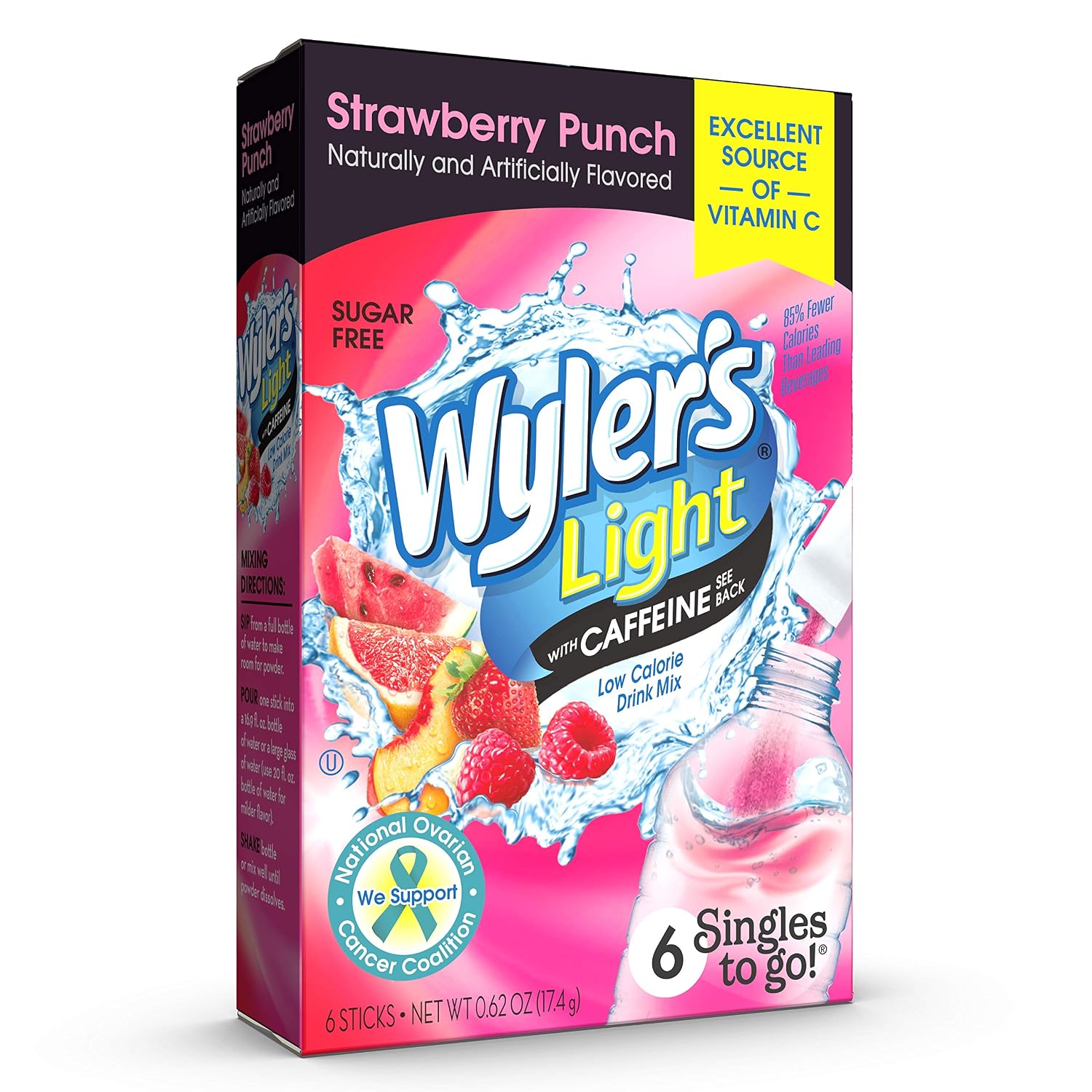 Wyler’s Light Singles To Go Drink Mix, Cherry Limeade, 8 Count (Pack of 3)