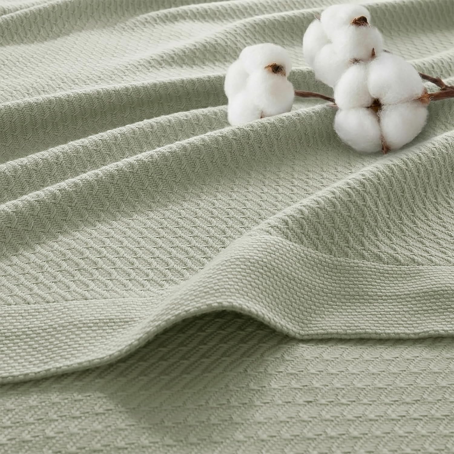 Madison Park 100% Egyptian Cotton Summer Blanket Full Queen Size Teal