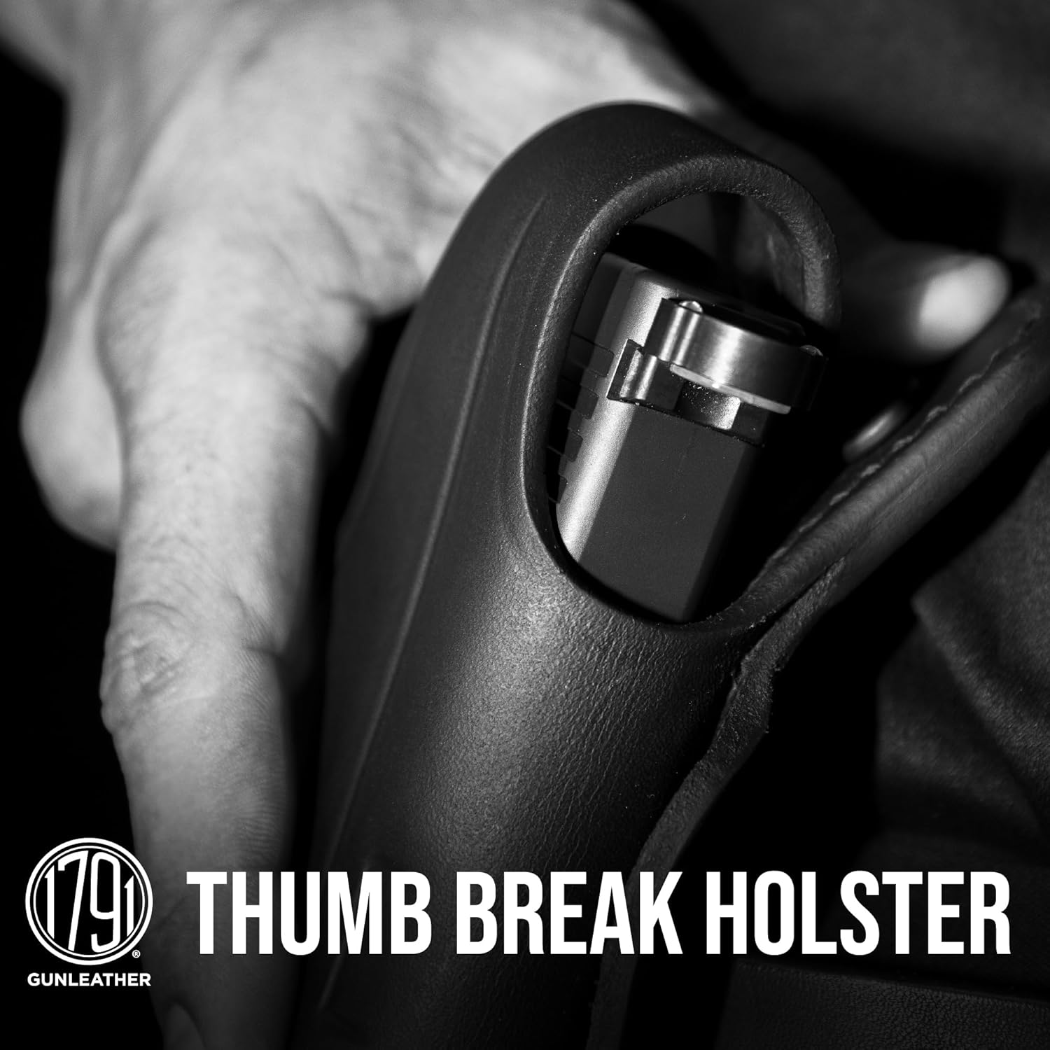 1791 Gunleather Thumb Break OWB Gun Holster Fits Glock 19, 17, 23, Sig P229