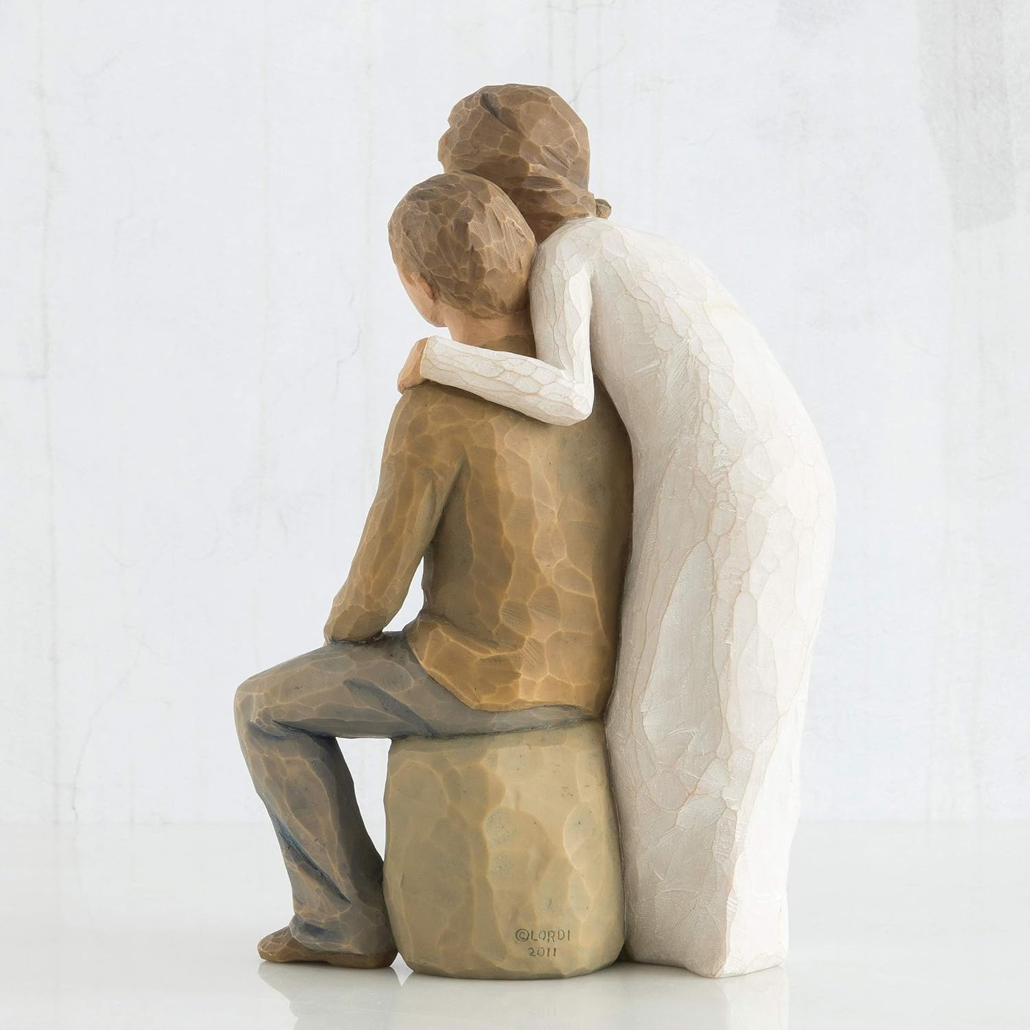 Willow Tree You and Me (Darker Skin), Sculpted Hand-Painted Figure | Cast from a Susan Lordi Original Carving, Expression of Love and Caring, Display on Shelf, Table or Mantel, Fitted Gift Box