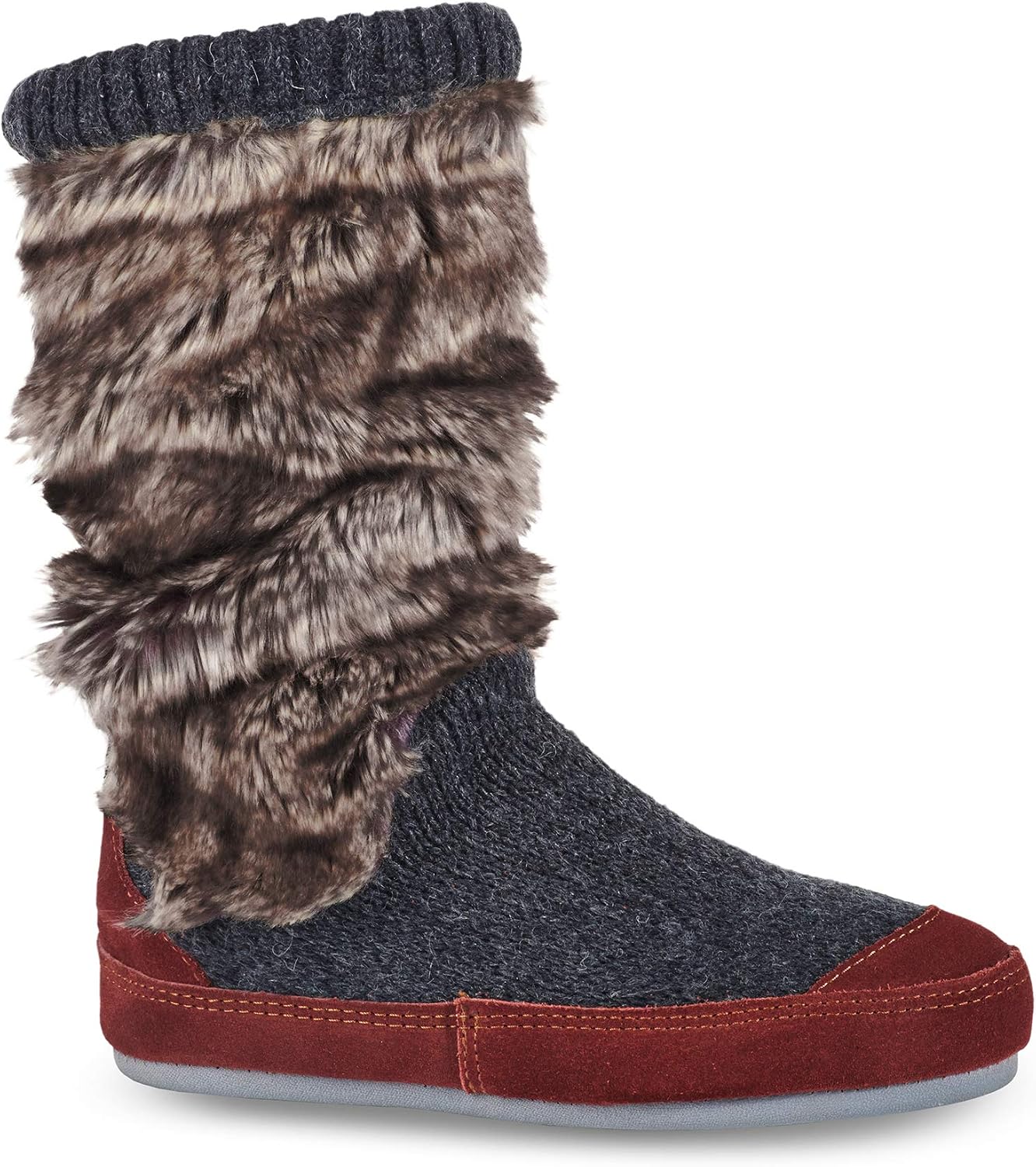 Acorn Slouch Boots Slippers for Women - Comfy, Memory Foam, Non-Slip, Durable, Mid-Calf House Slipper with Indoor/Outdoor Sole