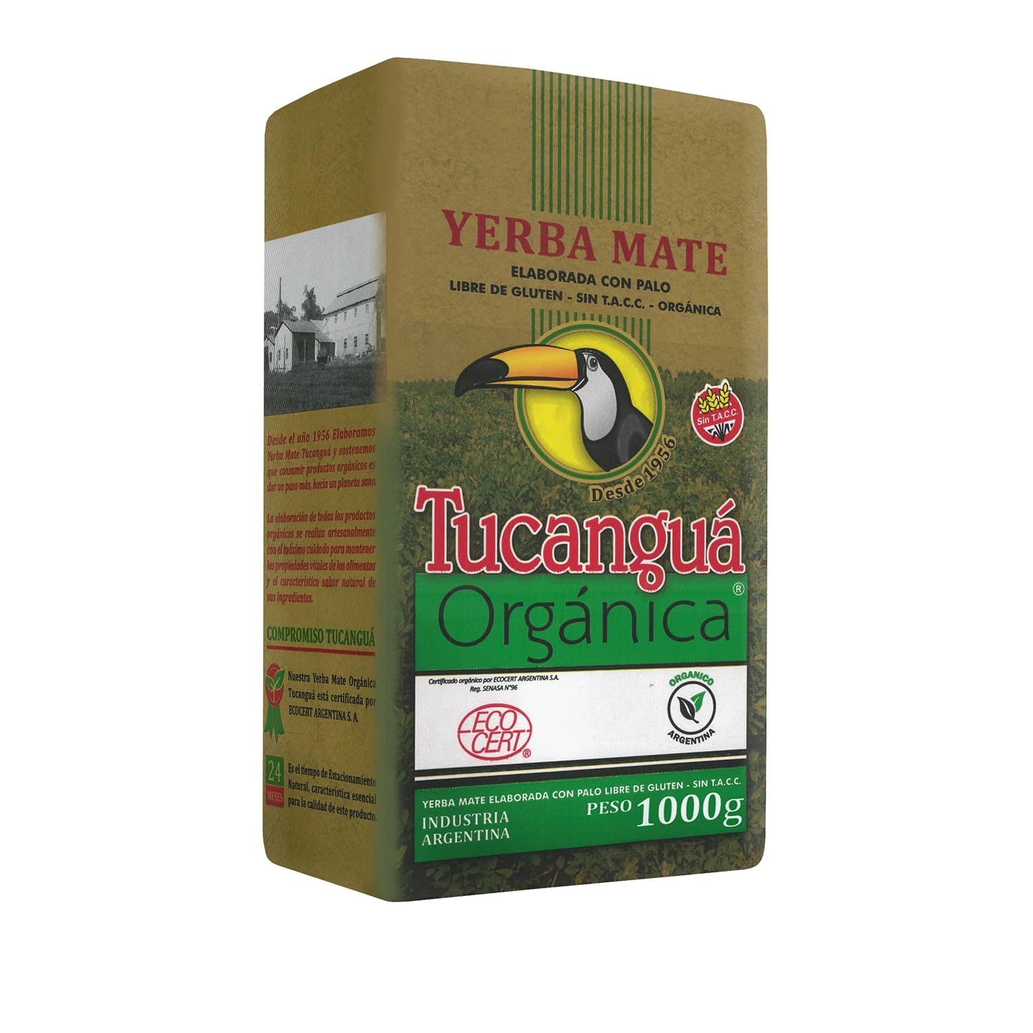Tucanguá Organic Yerba Mate Loose Leaf Tea Traditional South American Tea Drink 2.2 lb 1 kg