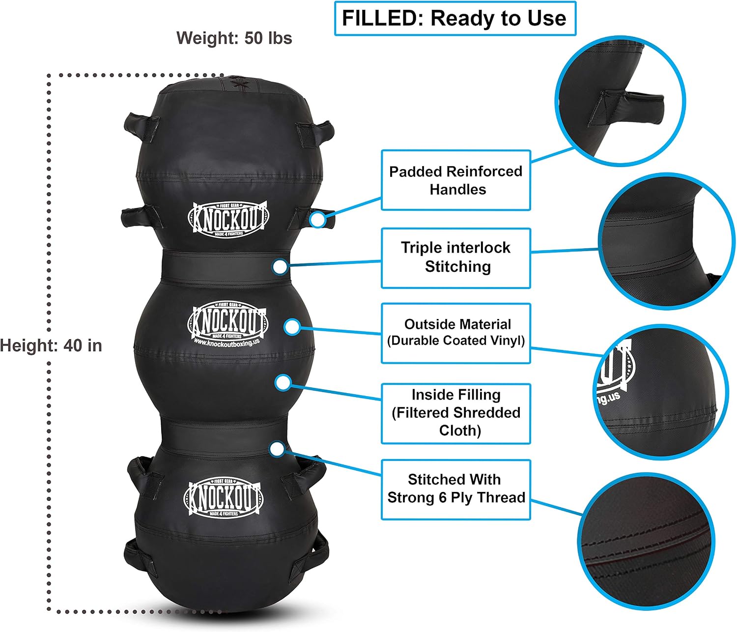 MACS Filled Ground and Pound Grappling Dummy for MMA Submission Fitness Punching Kickboxing Tackling BJJ Training Boxing Wrestling Practice for Kids