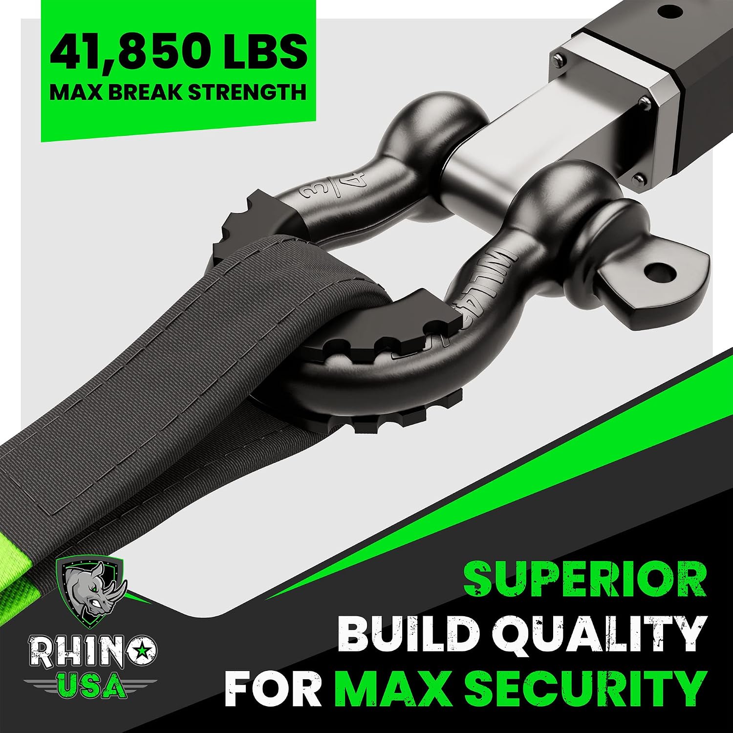 Rhino USA D Ring Shackles (2-Pack) - 41,850lb Break Strength