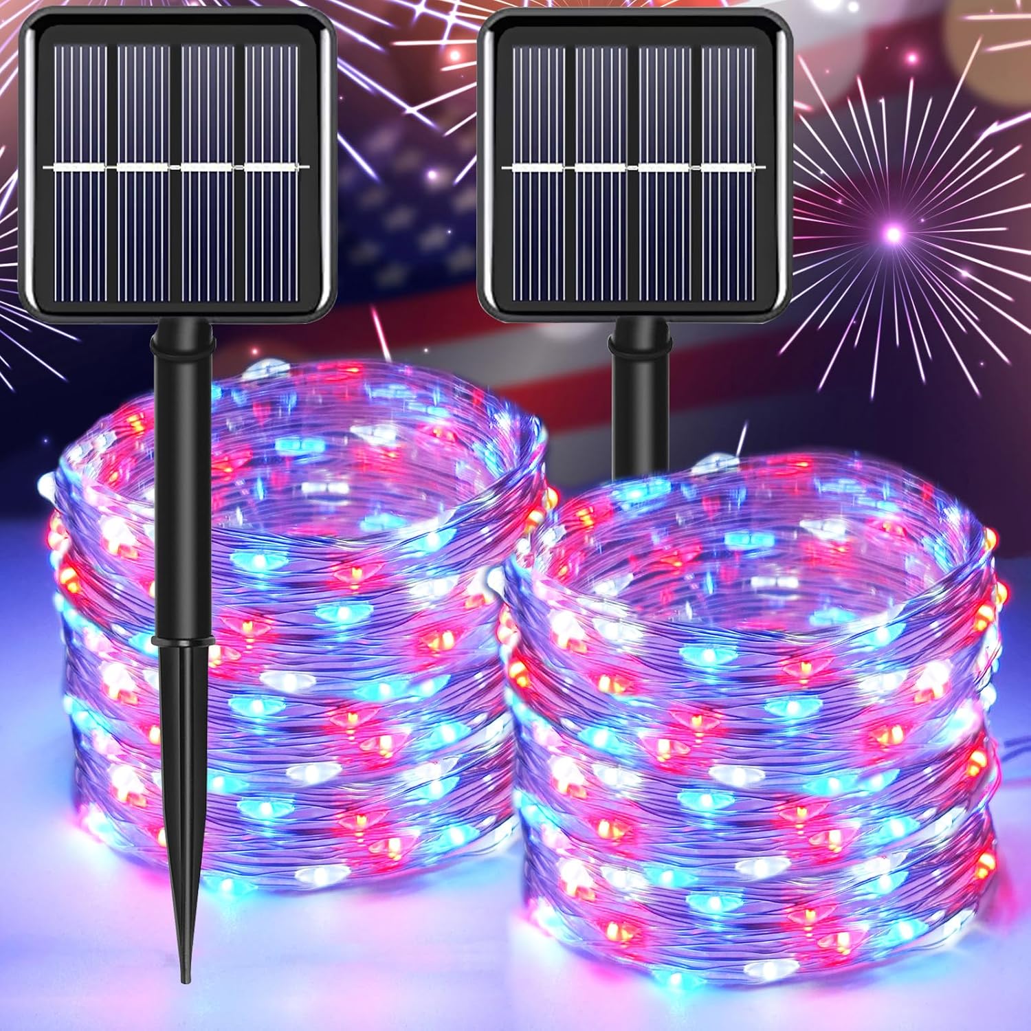 Solar Fairy String Lights, Cool White, 100Led, Outdoor Waterproof