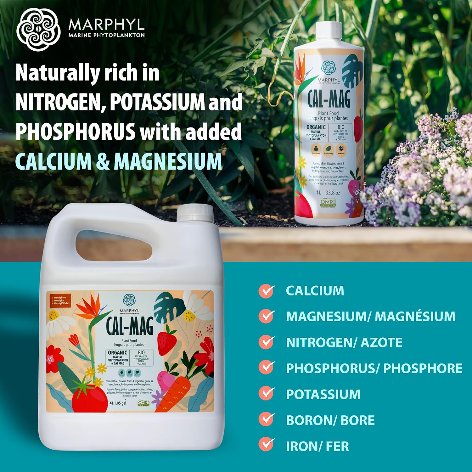 MARPHYL All-Purpose Plant Food – Organic Nutrient-Rich Fertilizer & Soil Enhancer for Indoor & Outdoor Flowers, Vegetables, Succulents, Bamboo & Hydroponics