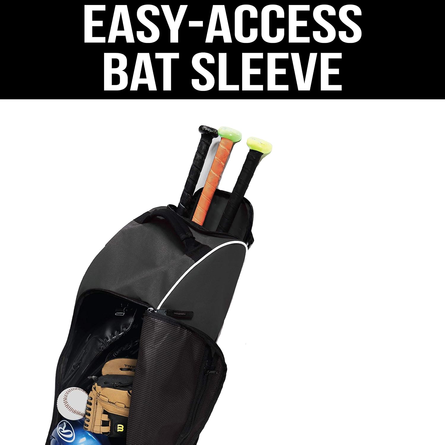 Athletico Rolling Baseball Bag Black